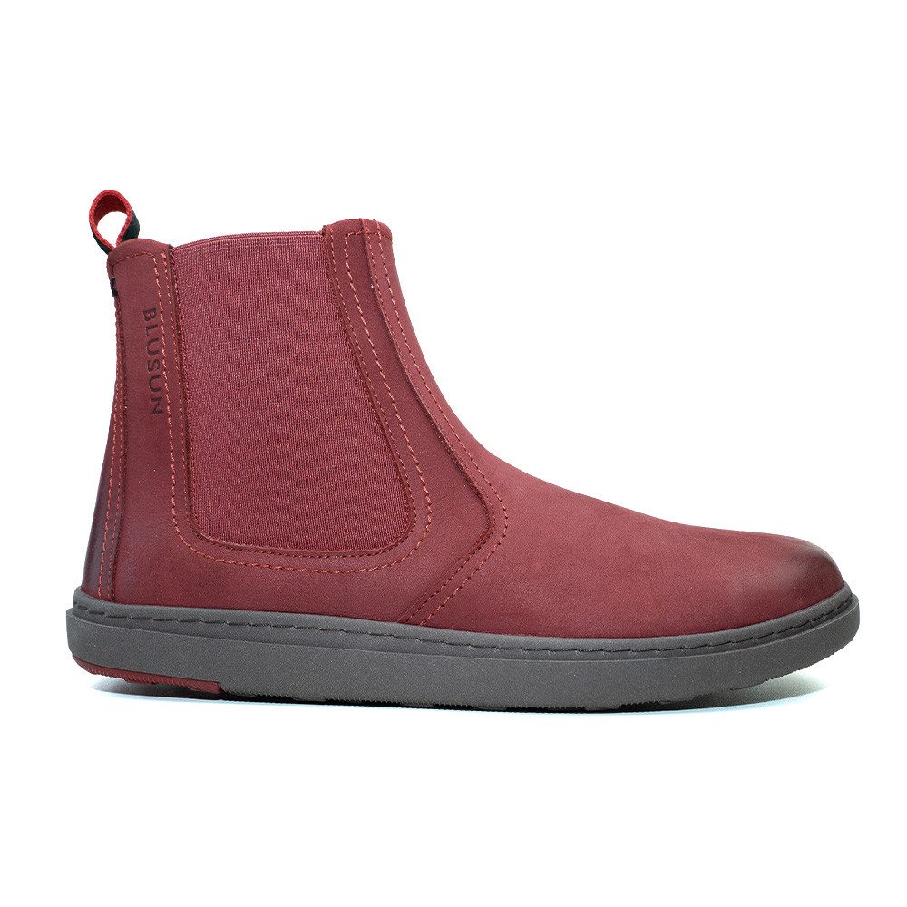 BLUSUN BLSN 060W warm gefütterter Damen Chelsea Barfuß Boot Barfußschuh Wasserabweisendes Nubukleder