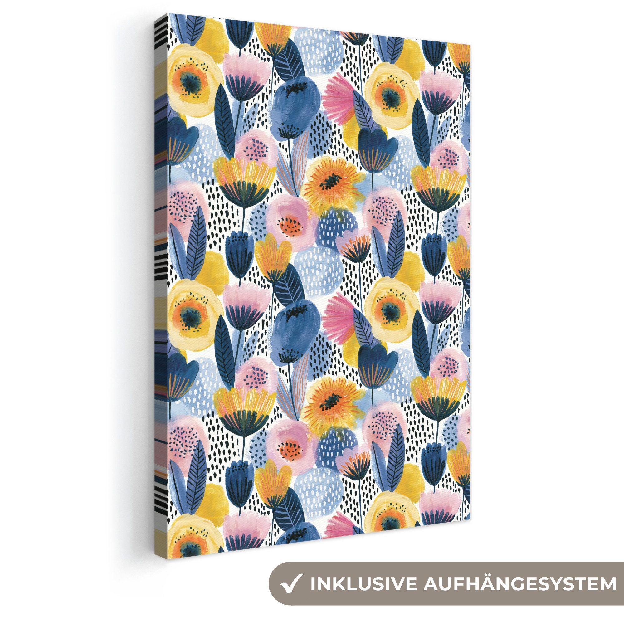 OneMillionCanvasses® Leinwandbild Kreativ - Muster - Farbenfroh, Fotodruck (1 St), Leinwand Canvas Wandbild, Wanddekoration 20x30 cm