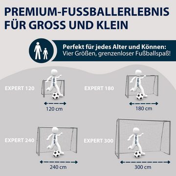 Hudora Fußballtor Expert 120-300 cm, wetterfeste & standfeste Torwand