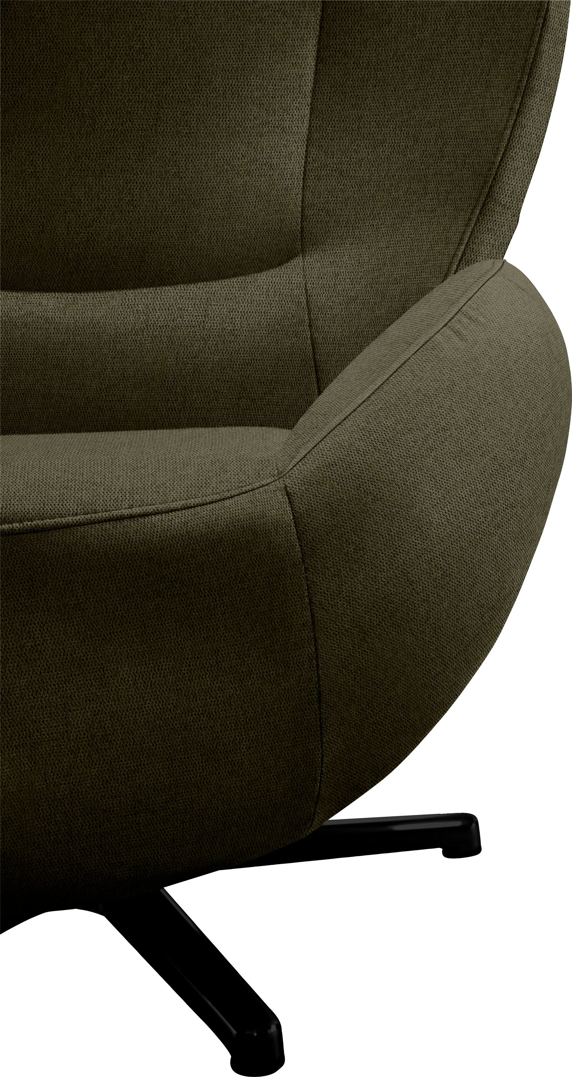 Metall-Drehfuß TOM TOM mit in PURE, Loungesessel Schwarz TAILOR HOME