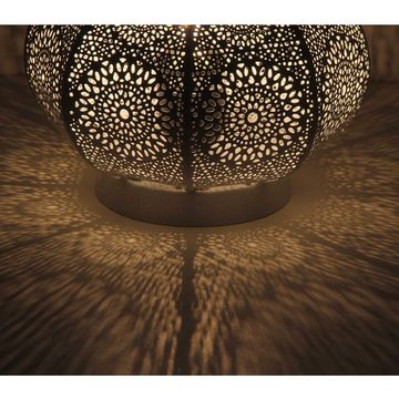 Casa Moro Nachttischlampe Orientalische Tischlampe Fahid in weiß Gold Ramadan Lampe, ohne Leuchtmittel, Eid Mubarak Wohn Tisch Deko