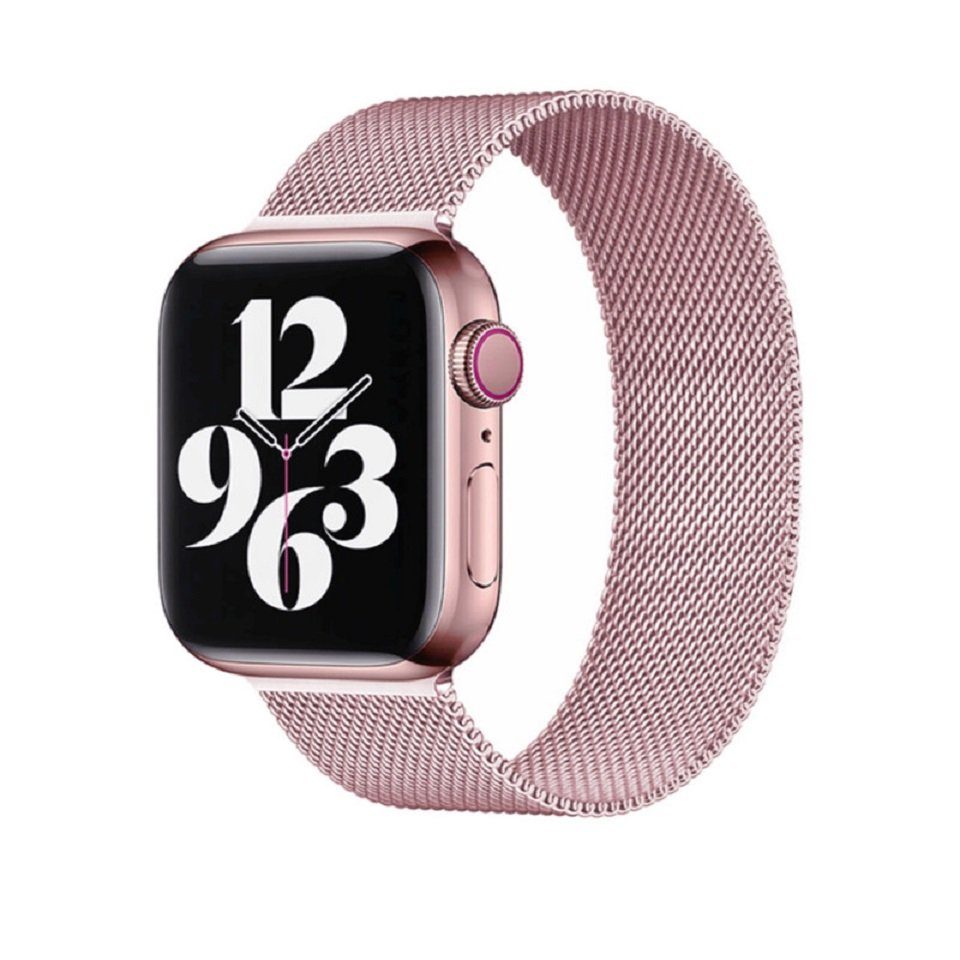 Smartwatch-Armband Bestseller Apple magnetisch Metallarmband Mesh Watch Rose, Edelstahl ENGELSINN für