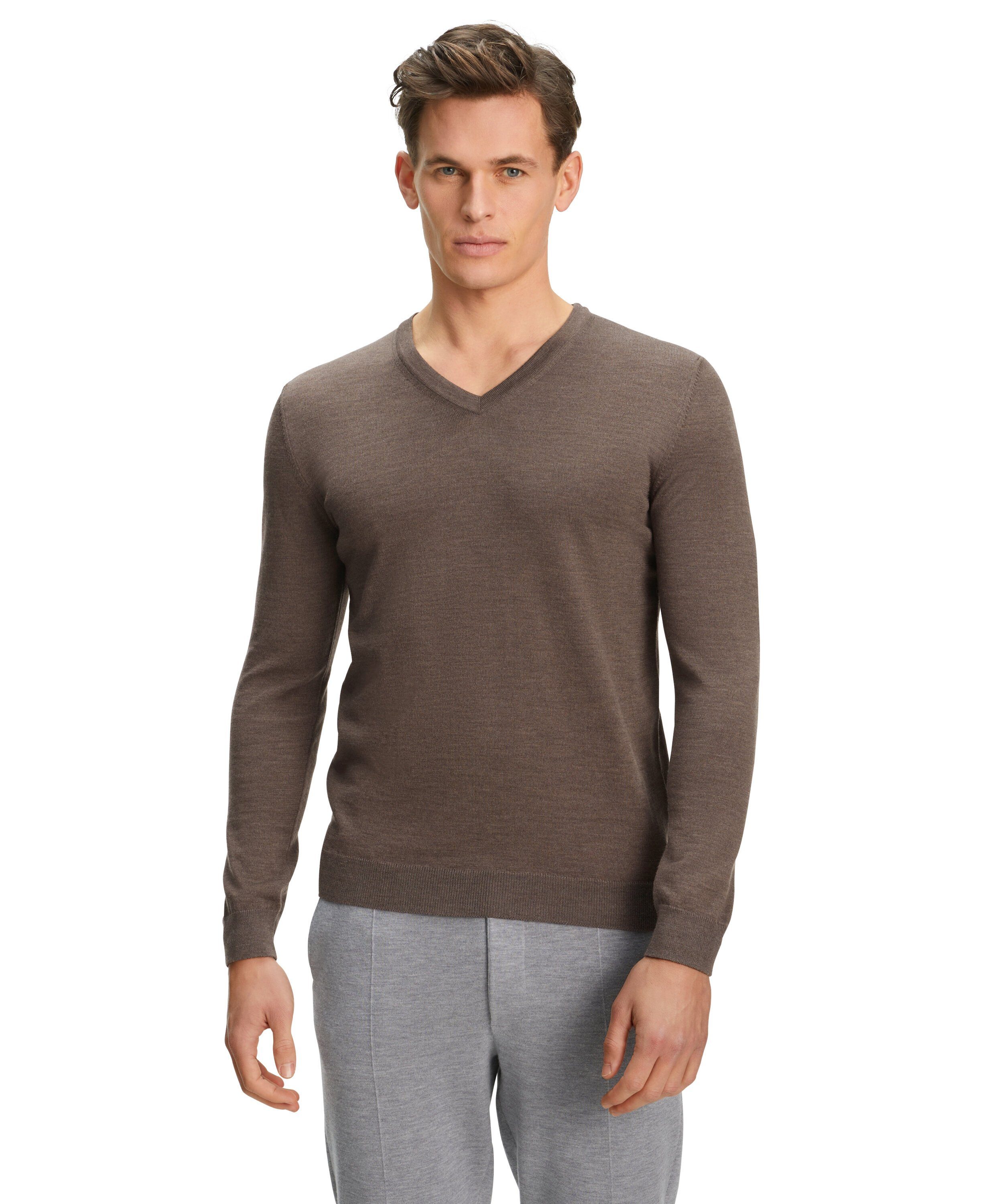 FALKE Strickpullover Casual Wool (1-tlg) aus reiner, extrafeiner Merinowolle