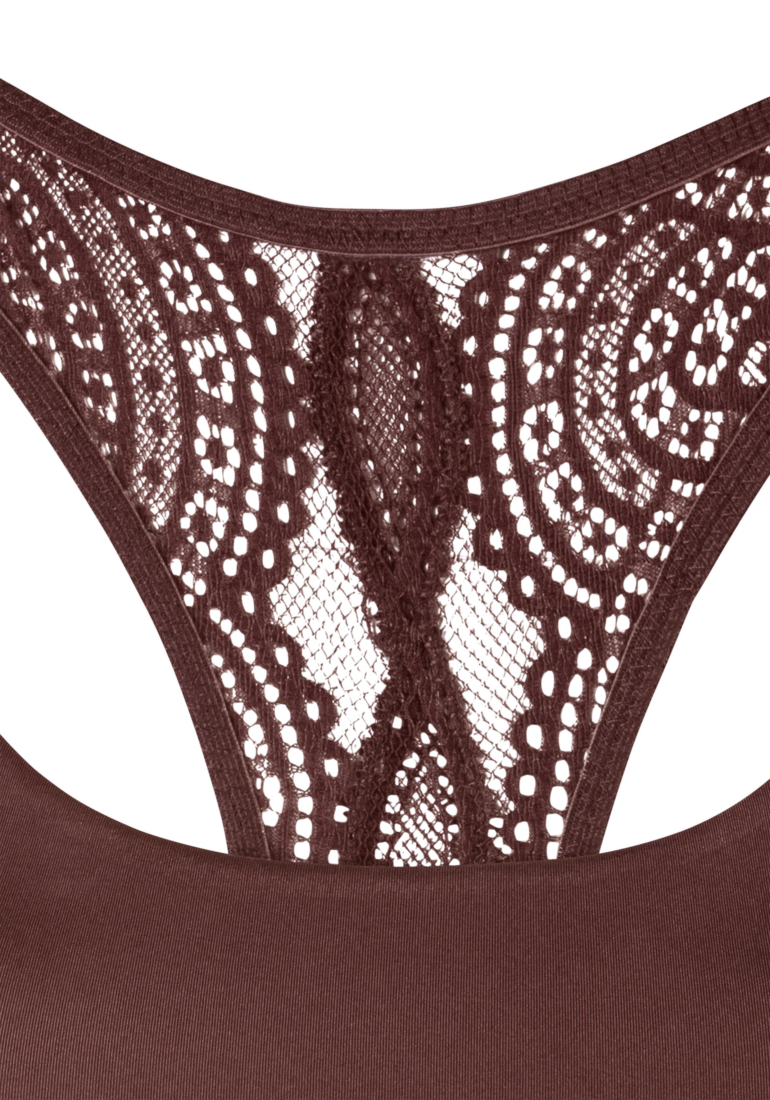 LASCANA Bustier mit Racerback und zarter Spitze