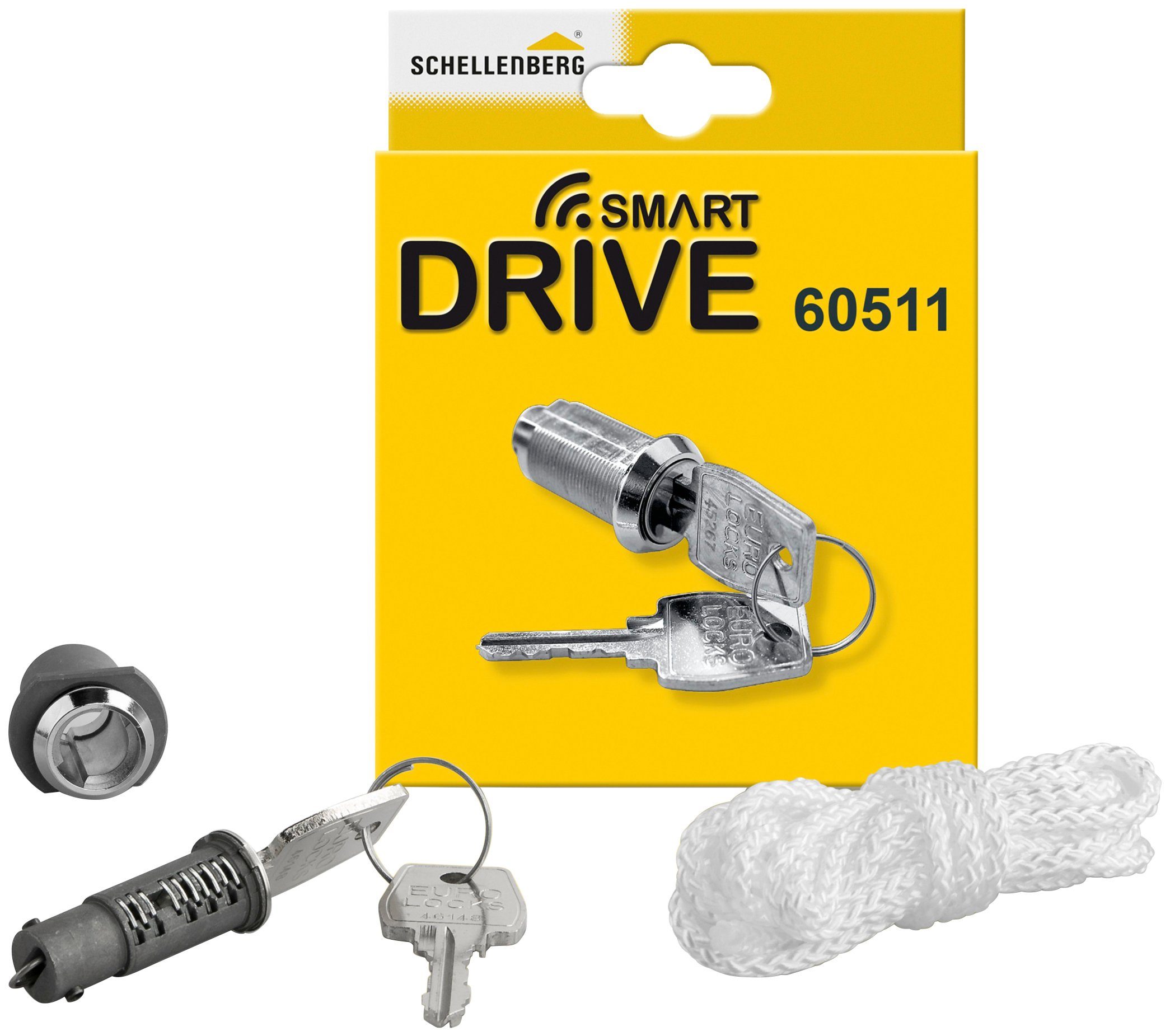 SCHELLENBERG Garagen-Notentriegelungsschloss zur manuellen Bedienung von innen und außen, für Garagentorantrieb 600 U, 800 U, DRIVE Action (Modelle 2016 und 2020), Smart DRIVE 10, Smart DRIVE 10 PREMIUM, Smart DRIVE 14, Smart DRIVE 14 PREMIUM, Serie DRIVE S, Serie DRIVE P, Smart DRIVE M, Smart DRIVE L, Smart DRIVE XL geeignet für Garagen ohne separaten Eingang
