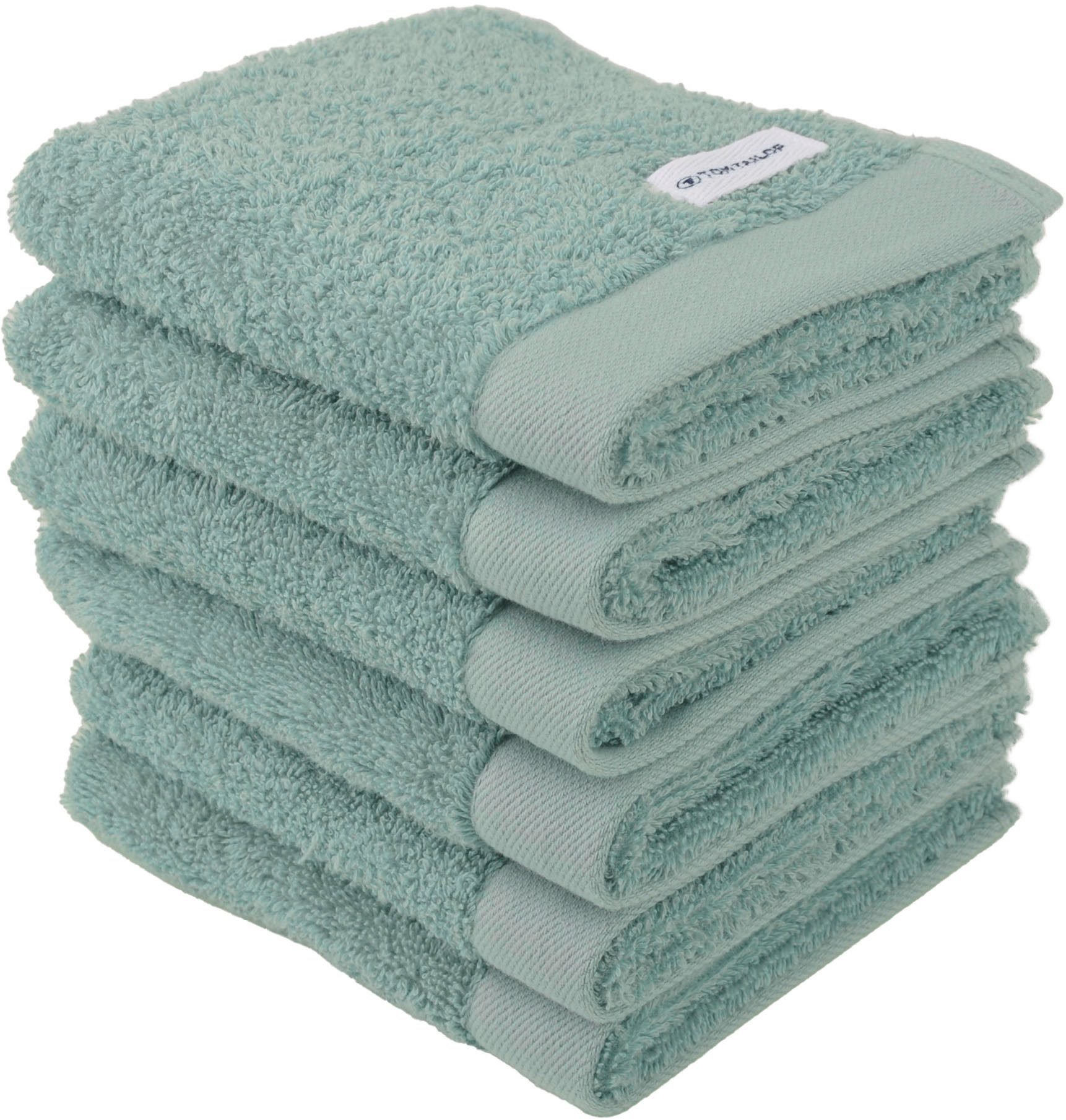 TOM TAILOR HOME Gästehandtuch COLOR BATH, Frottier (6-St), 100% Baumwolle, 30x50 cm, uni, große Farbauswahl