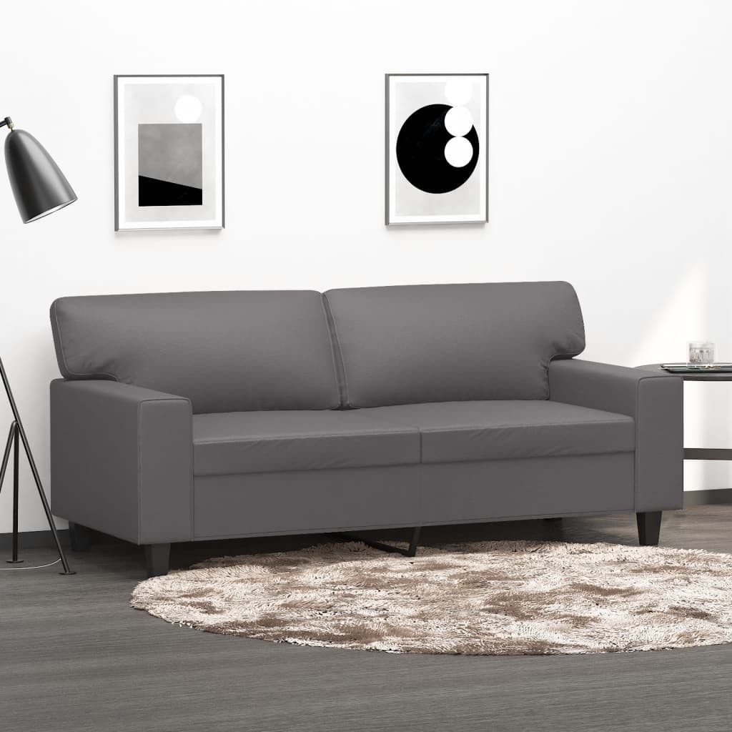 vidaXL Sofa, 2-Sitzer-Sofa Grau 140 cm günstig online kaufen