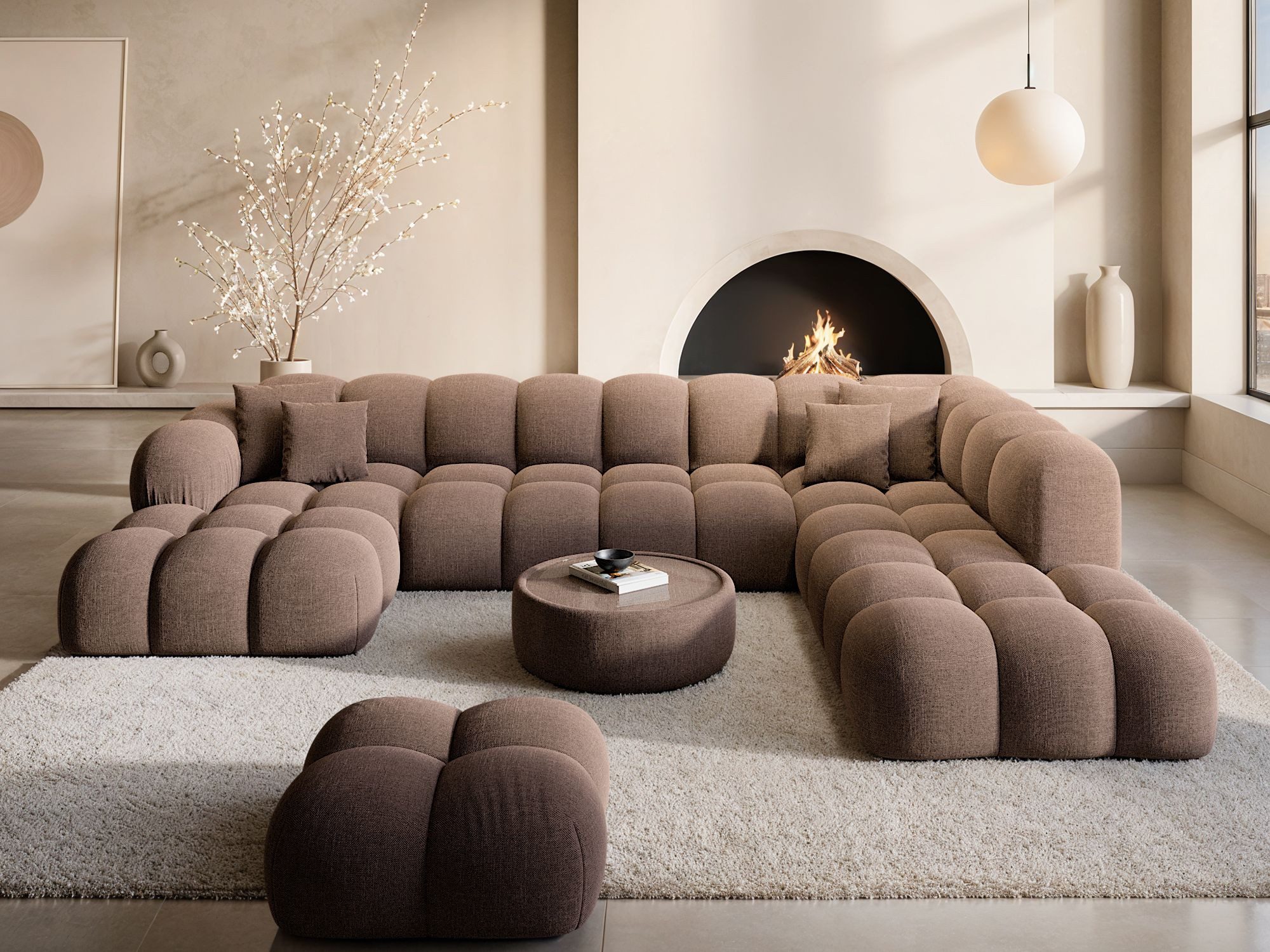 Sofa Dreams Wohnlandschaft Polster Wohnlandschaft Monteverde U-Form Lounge, Wohnlandschaft, U-Form, Moderne Wohnlandschaft in U-Form, 2 Zierkissen inklusive