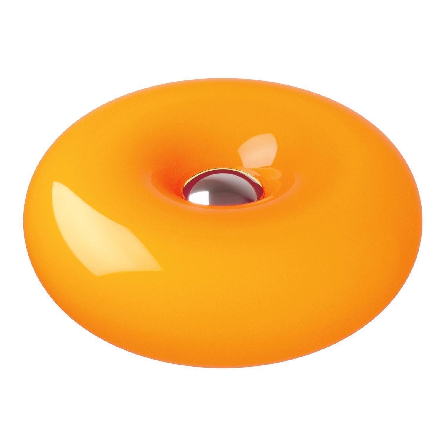 EGLO LED Tischleuchte BASILE, Orange, Metall, Glas, LED fest integriert, Extra-Warmweiß, mit Schnurschalter, Ø 30 x H 12 cm