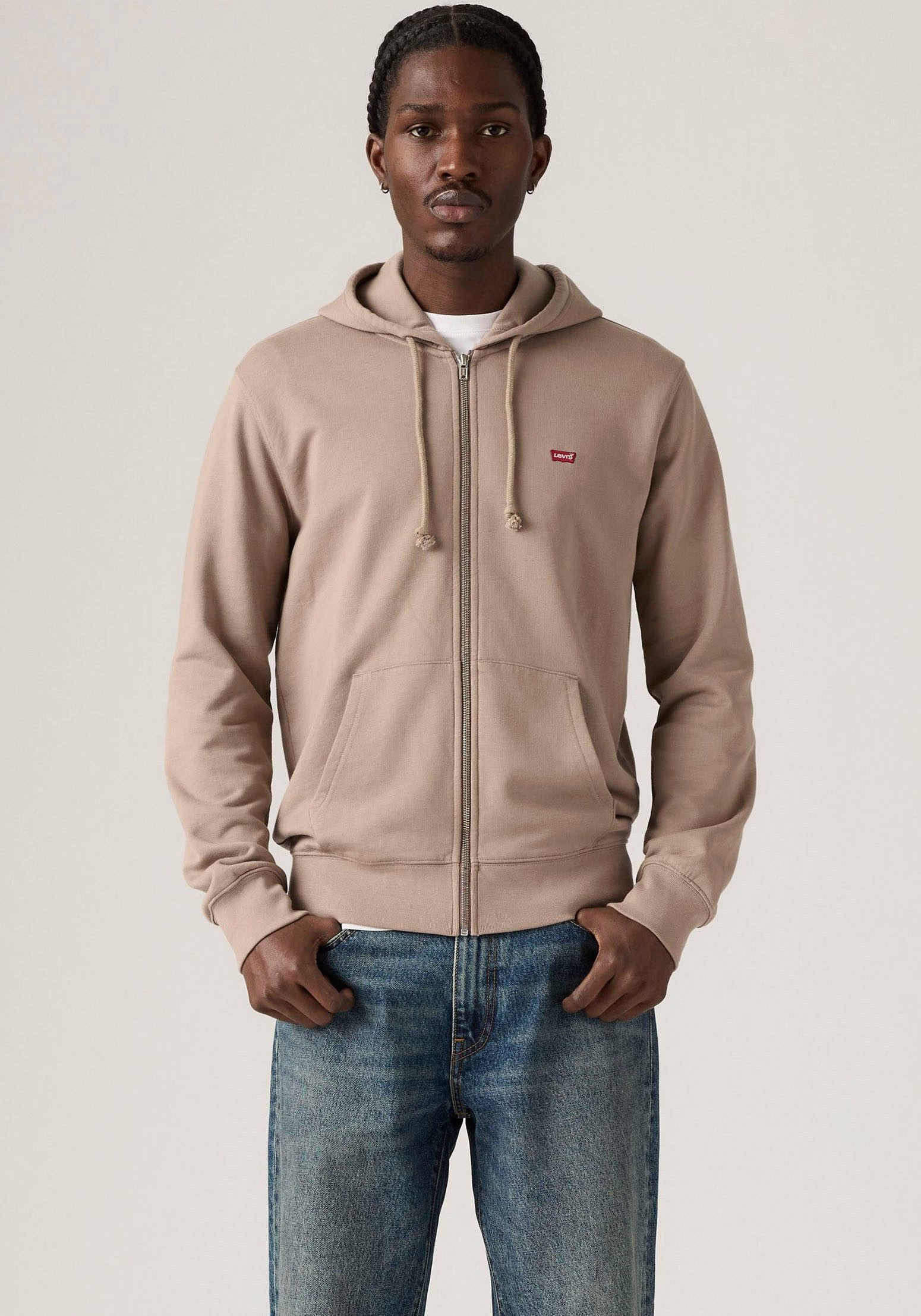 Levi's® Kapuzensweatjacke NEW ORIGINAL ZIP UP mit Logo-Stickerei und Kängur günstig online kaufen