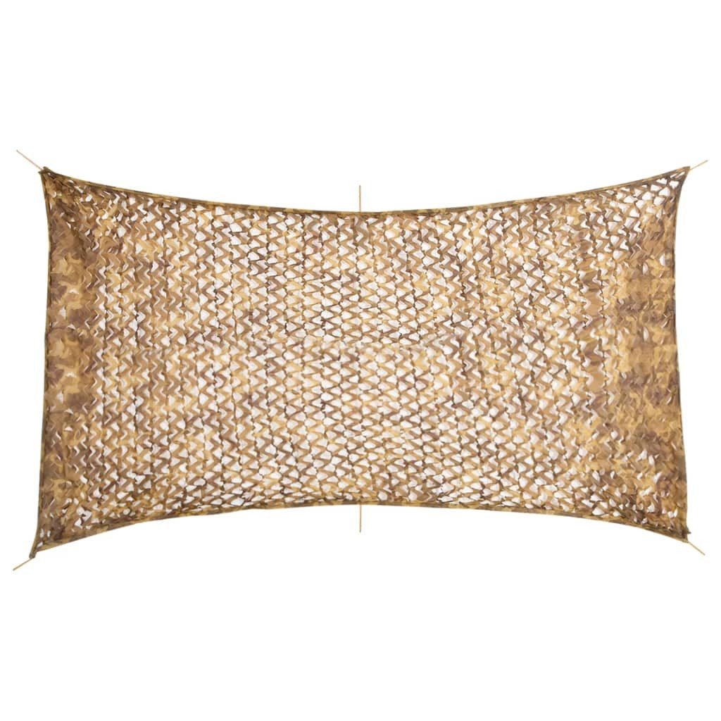 vidaXL Sonnensegel 506 x 279 cm Tarnnetz mit Aufbewahrungstasche 506x279 cm Sandfarbe