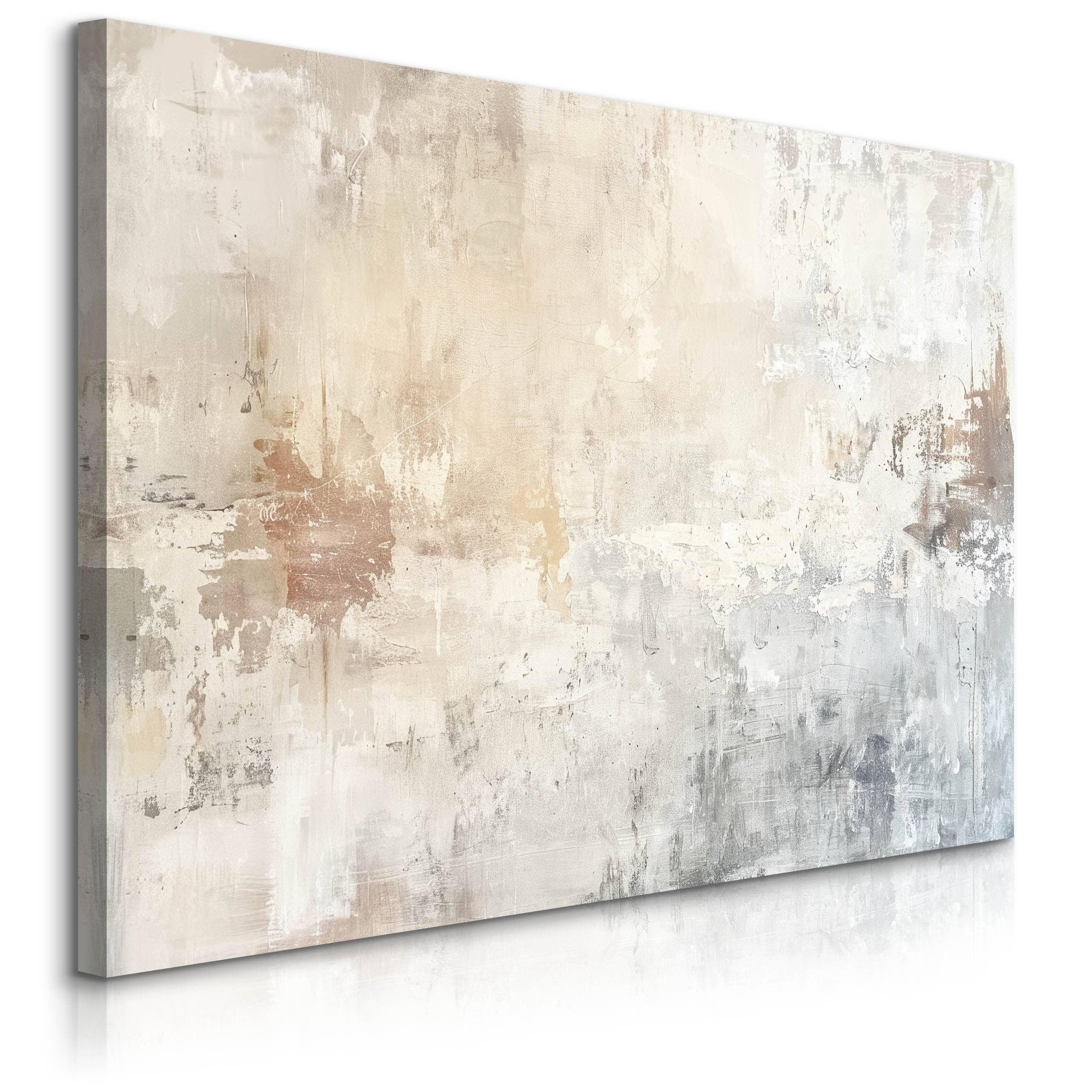 Muralo Leinwandbild Abstrakt – Leinwandbild Wandbild Kunstdruck Wohnzimmer, Abstrakt (1 St), Abstrakter Beton, 30 x 20 cm, aufhängefertig