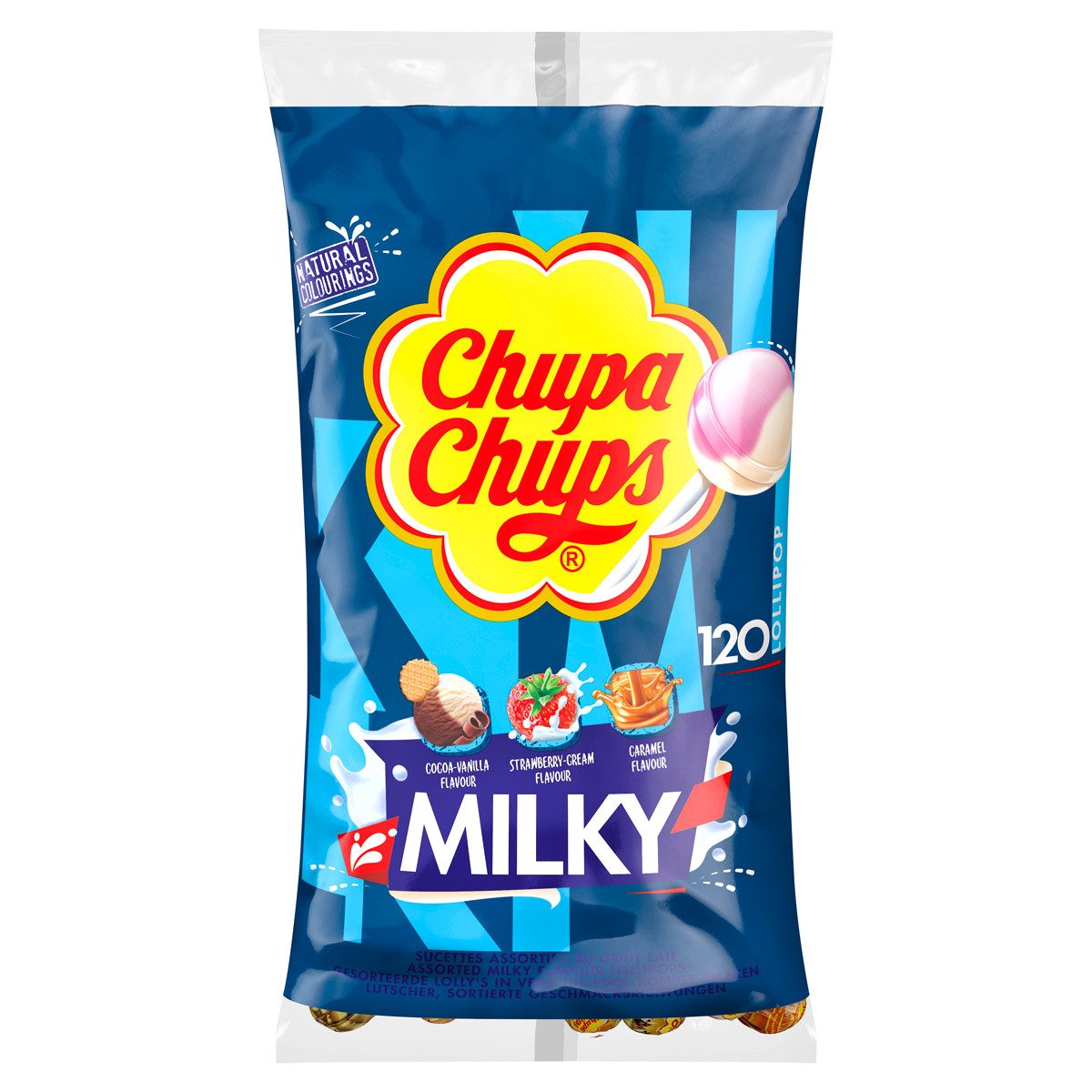 Chupa Chups Süßigkeit, Chupa Chups Schlemmerlutscher 120er Nachfüllbeutel Kugel Lolly 1440g