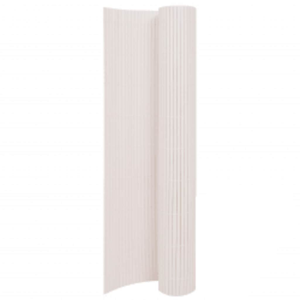 vidaXL Gartenzaun Gartenzaun Doppelseitig 110x500 cm Weiß, (1-St)