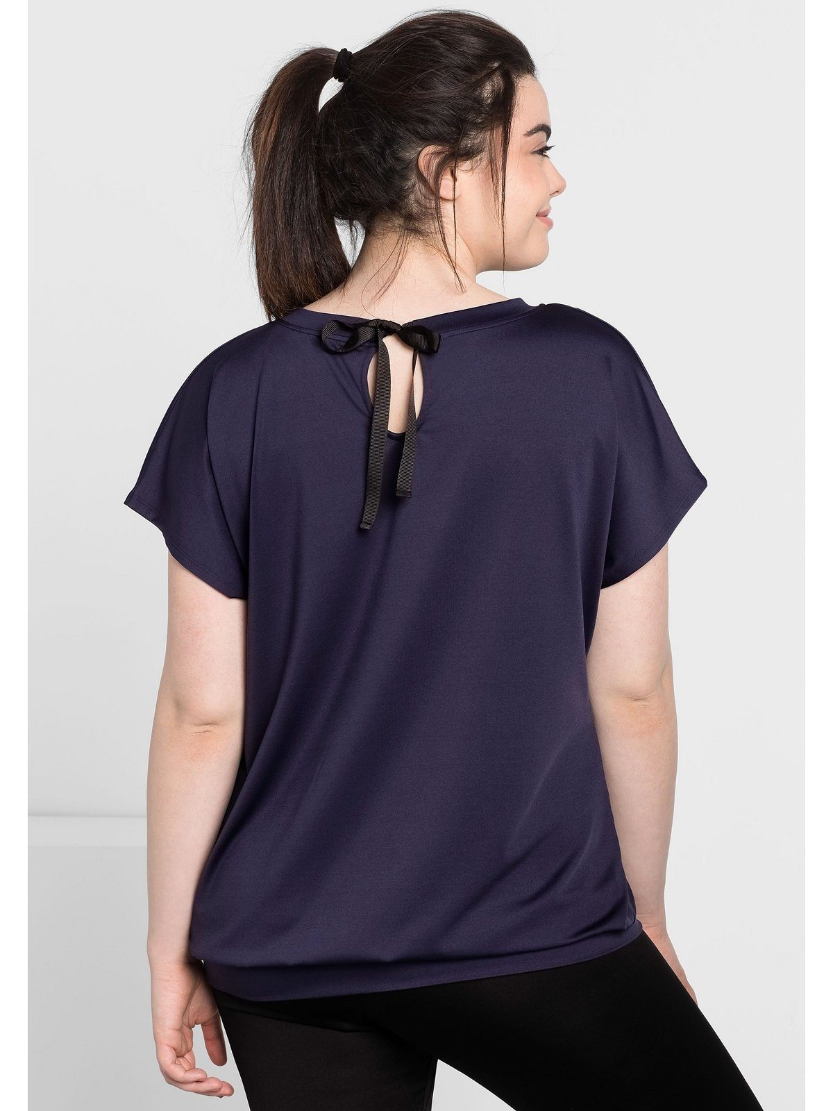 Sheego T-Shirt marine Große aus Größen Funktionsmaterial