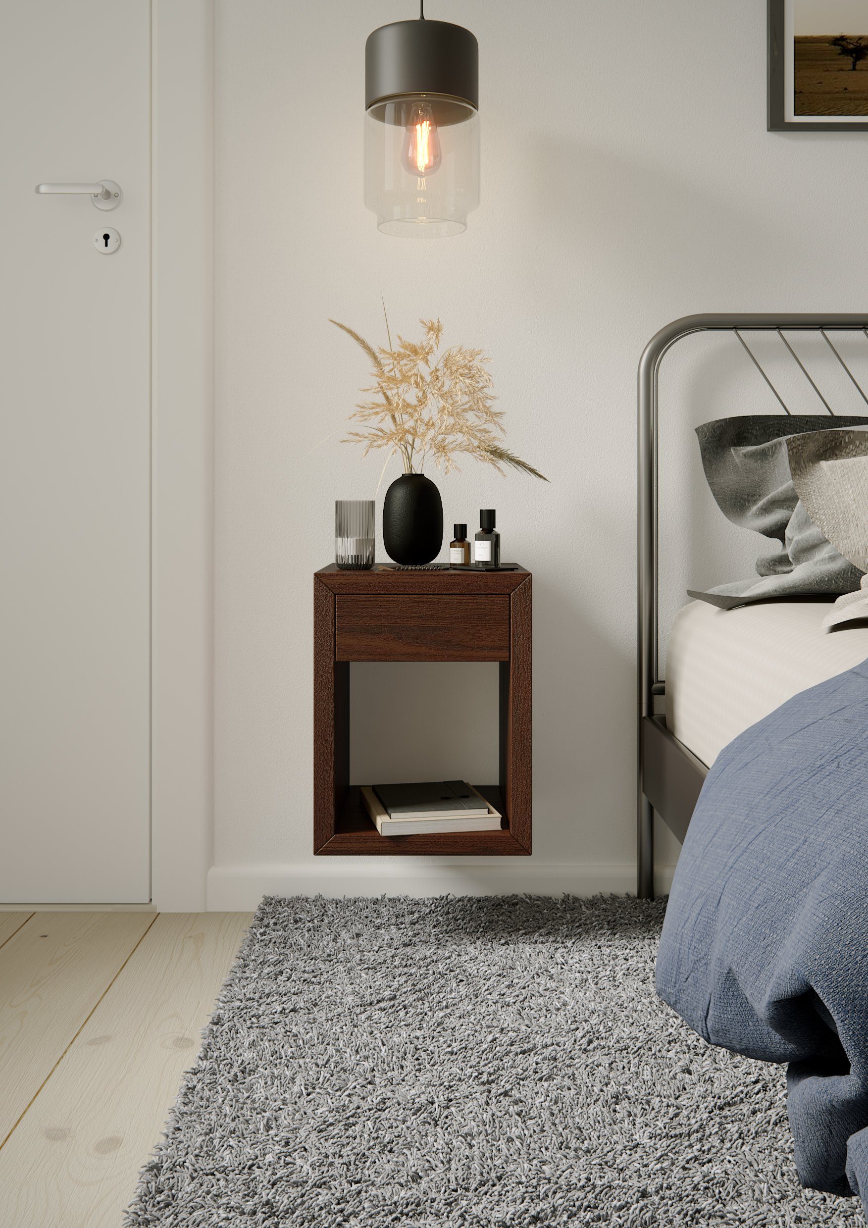 Woodek Design Nachttisch HUGO, griffloser Beistelltisch günstig online kaufen