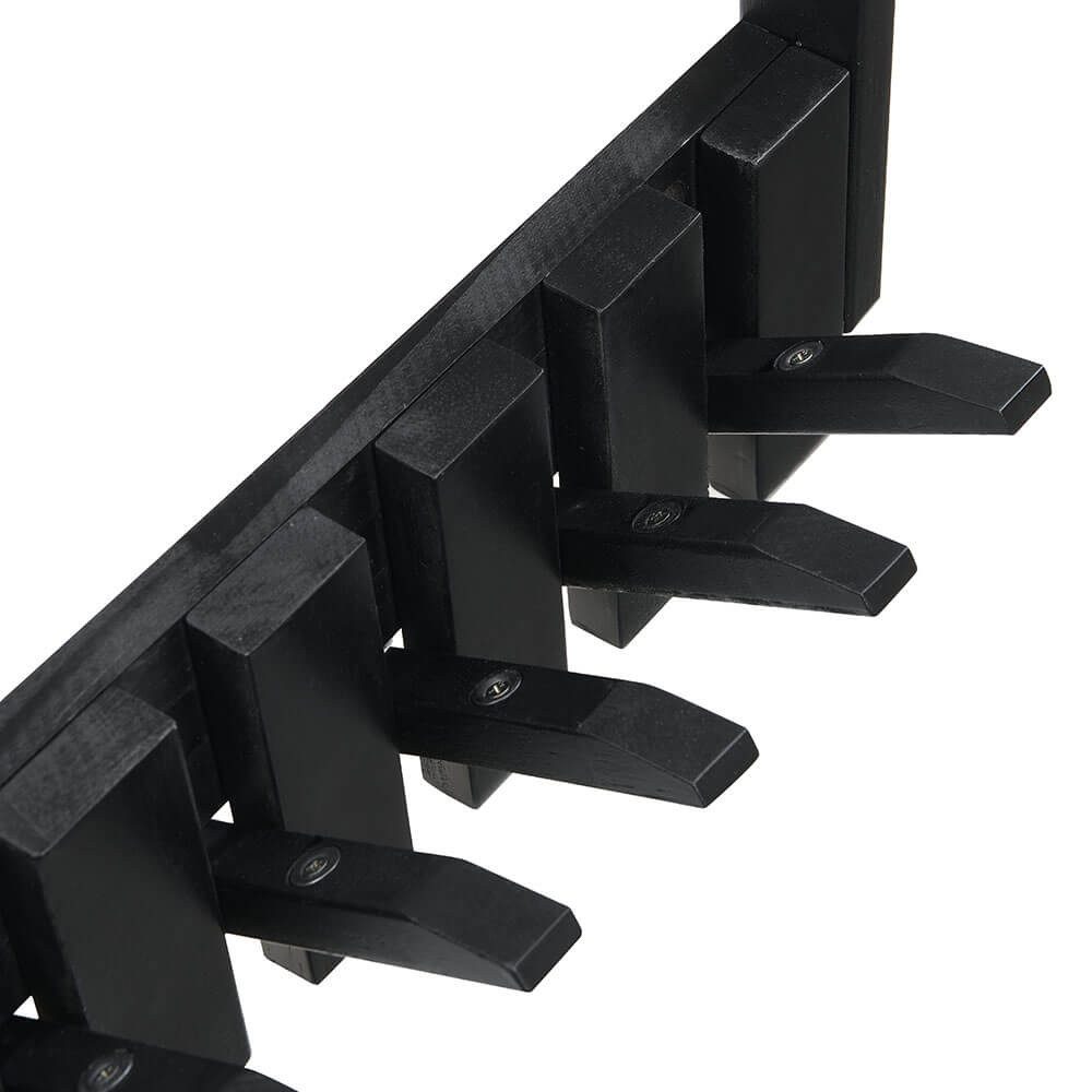 HOME DELUXE Garderobenleiste PORTE - 32cm/56 cm/ 80cm - wählbar, 4 Haken, bewegliche Haken, Garderobe aus Holz