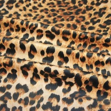 Stofferia Stoff Polsterstoff Samt-Digitaldruck Leopard Goldfarben, Breite 140 cm, Meterware