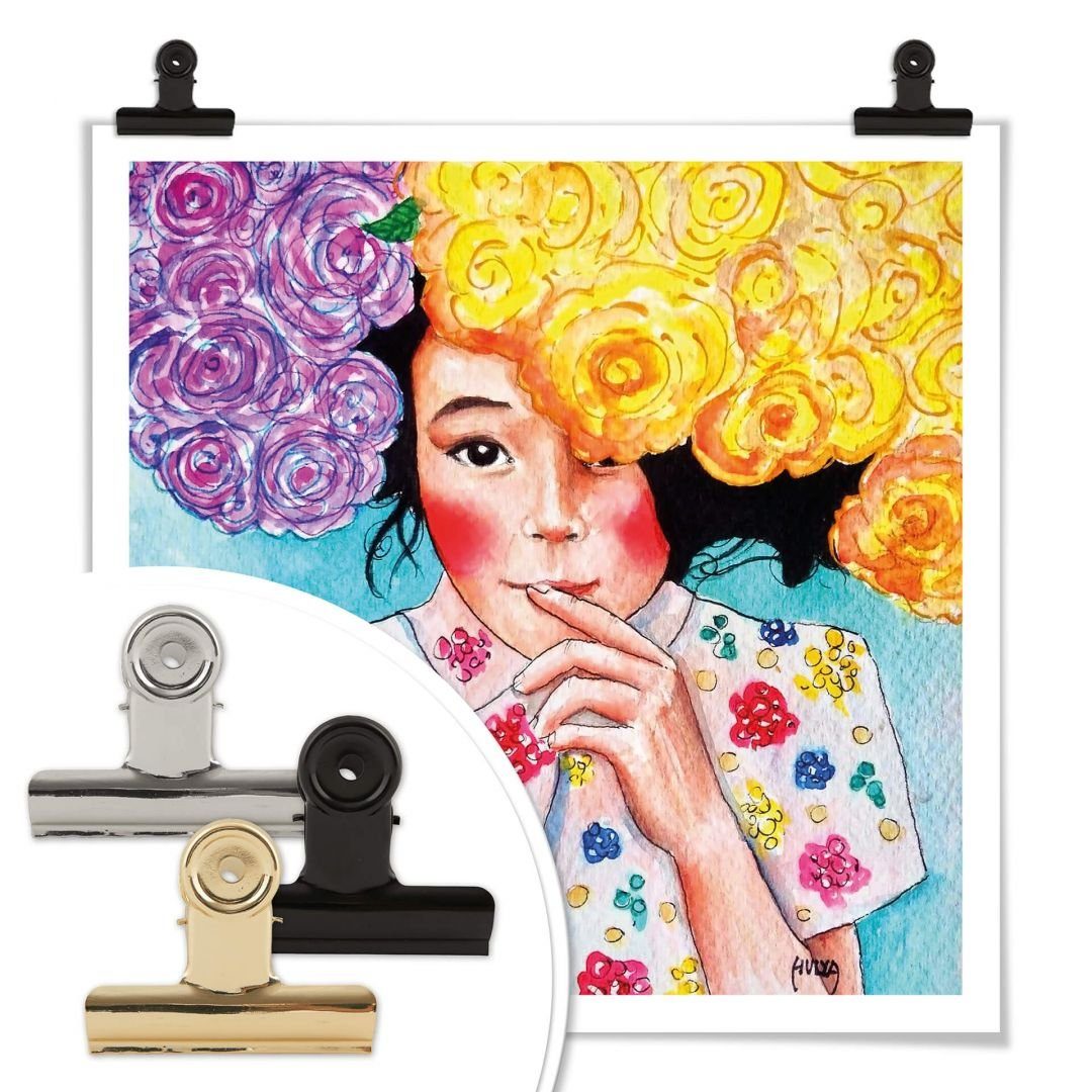 K&L Wall Art Poster Poster Hülya kraftvolles Gemälde Affirmationen sinnliches Carla, Wohnzimmer Wandbild modern