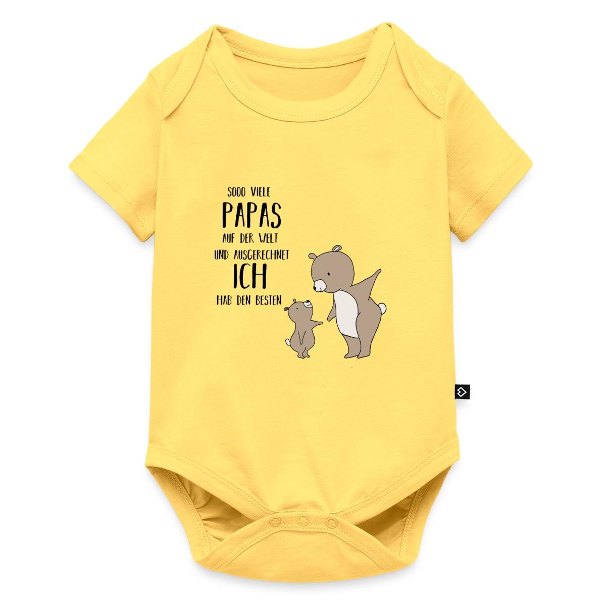 Spreadshirt Kurzarmbody Vatertag Papa Bär Ich Habe Den Besten Papa Kurzarm Tages Baby Body (1-tlg)
