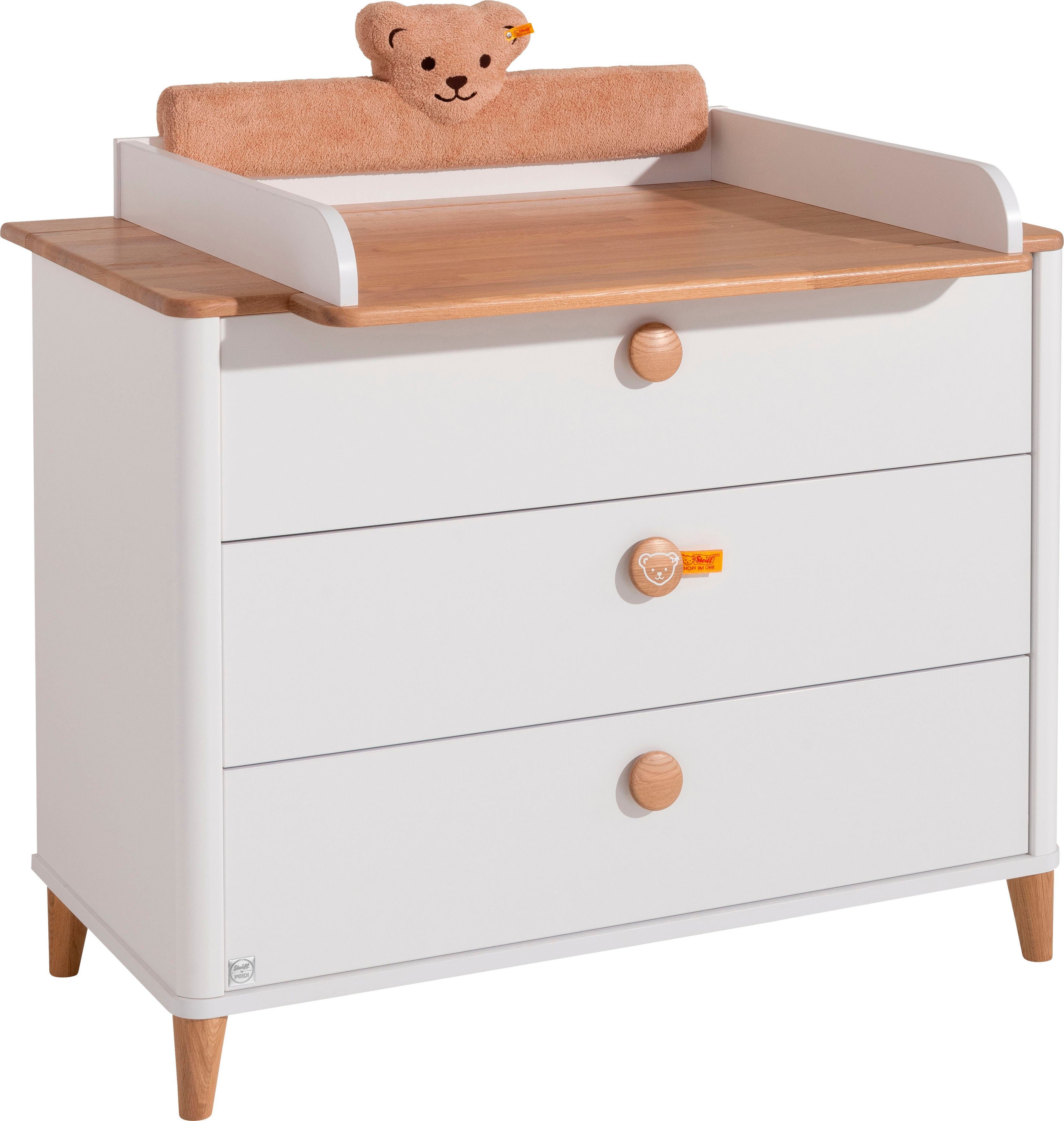 PAIDI Kopfteil LOTTE & FYNN Steiff by PAIDI, Plüsch-Teddybär, Kantenschutz, extra weich gepolstert, passt auf jede Wickelkommode, waschbar