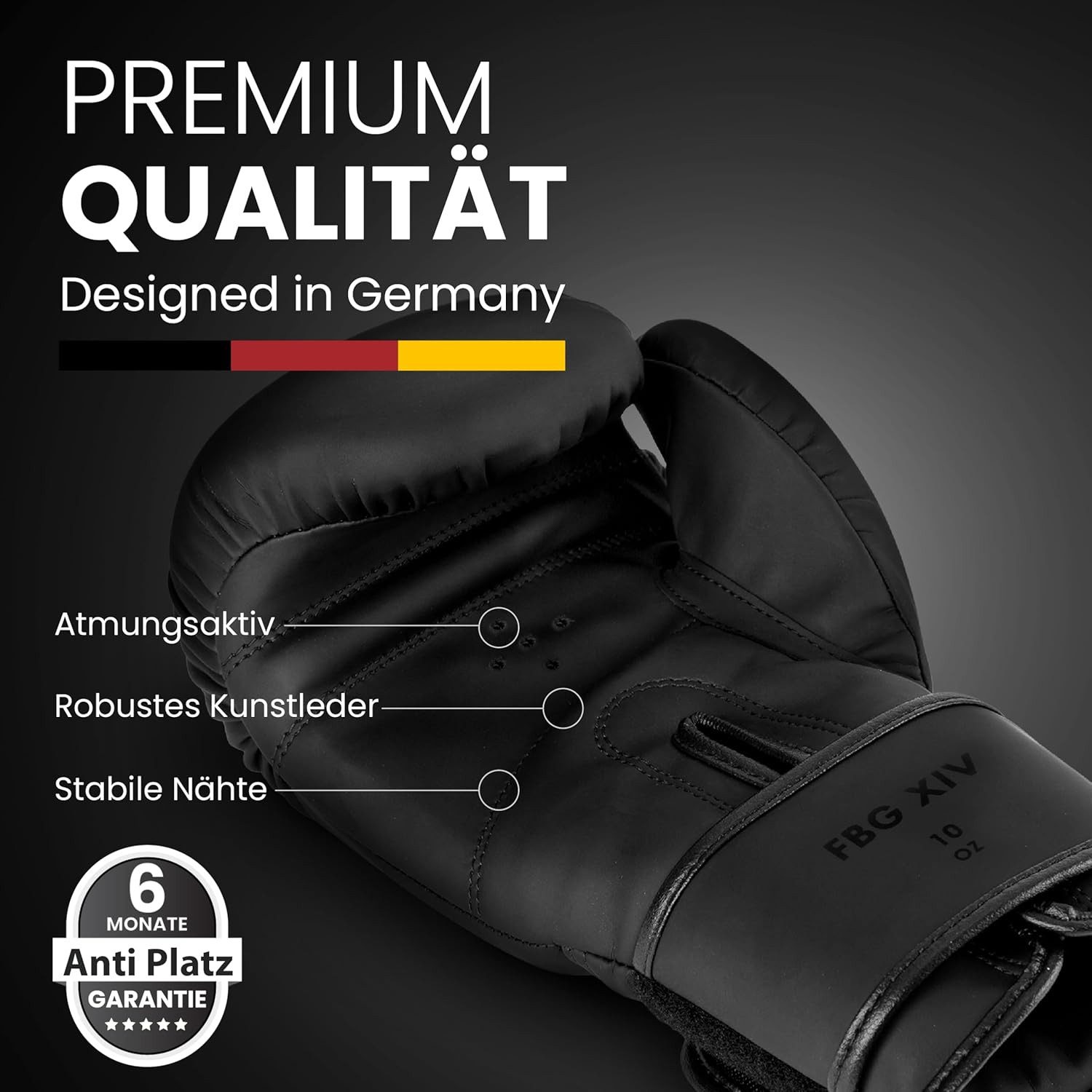 FIGHTR Boxhandschuhe FBG XIV – Stabil & komfortabel für Boxen, Kickboxen, MMA & Sparring