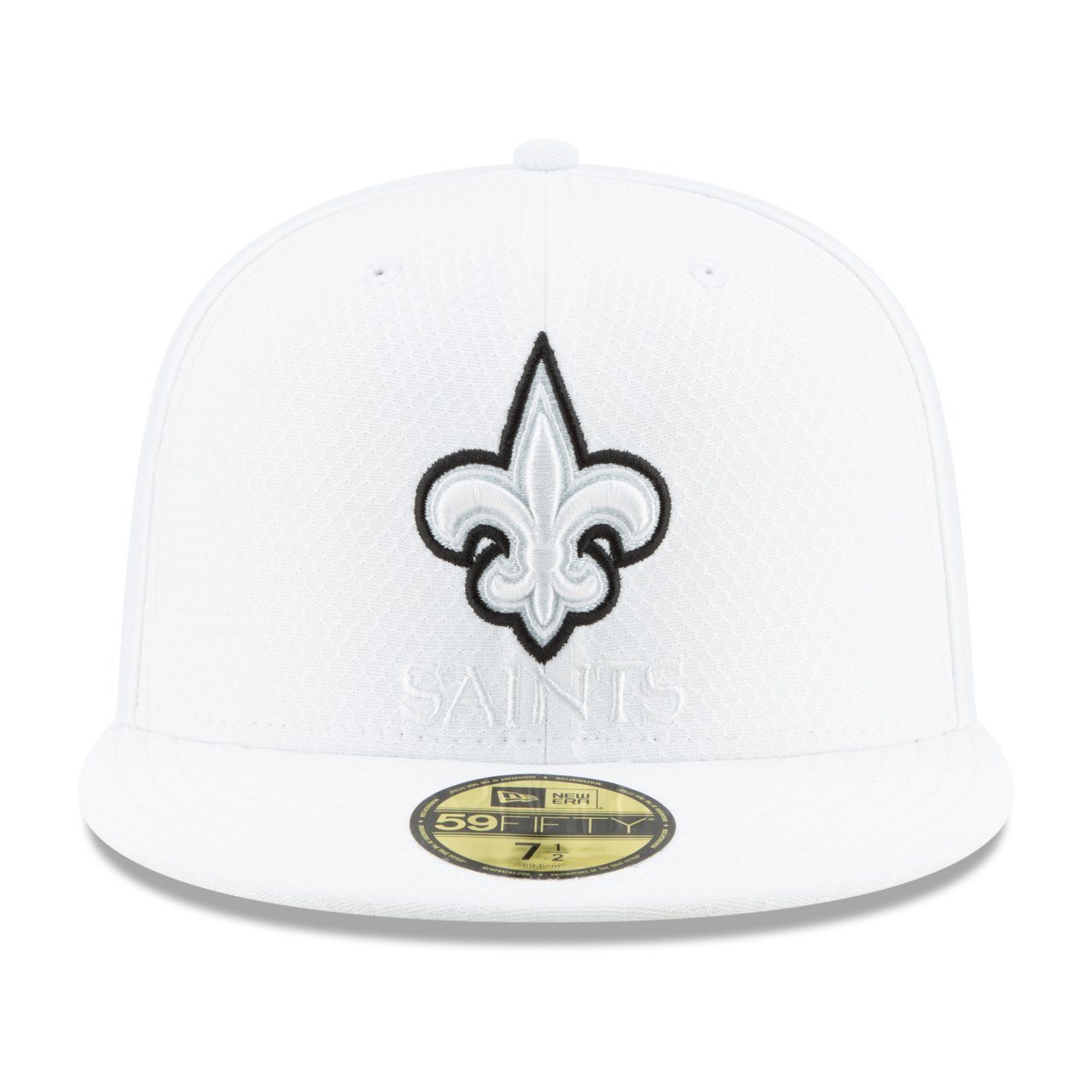 New Era 59Fifty Fitted NFL Saints Cap New Orleans PLATINUM Sideline