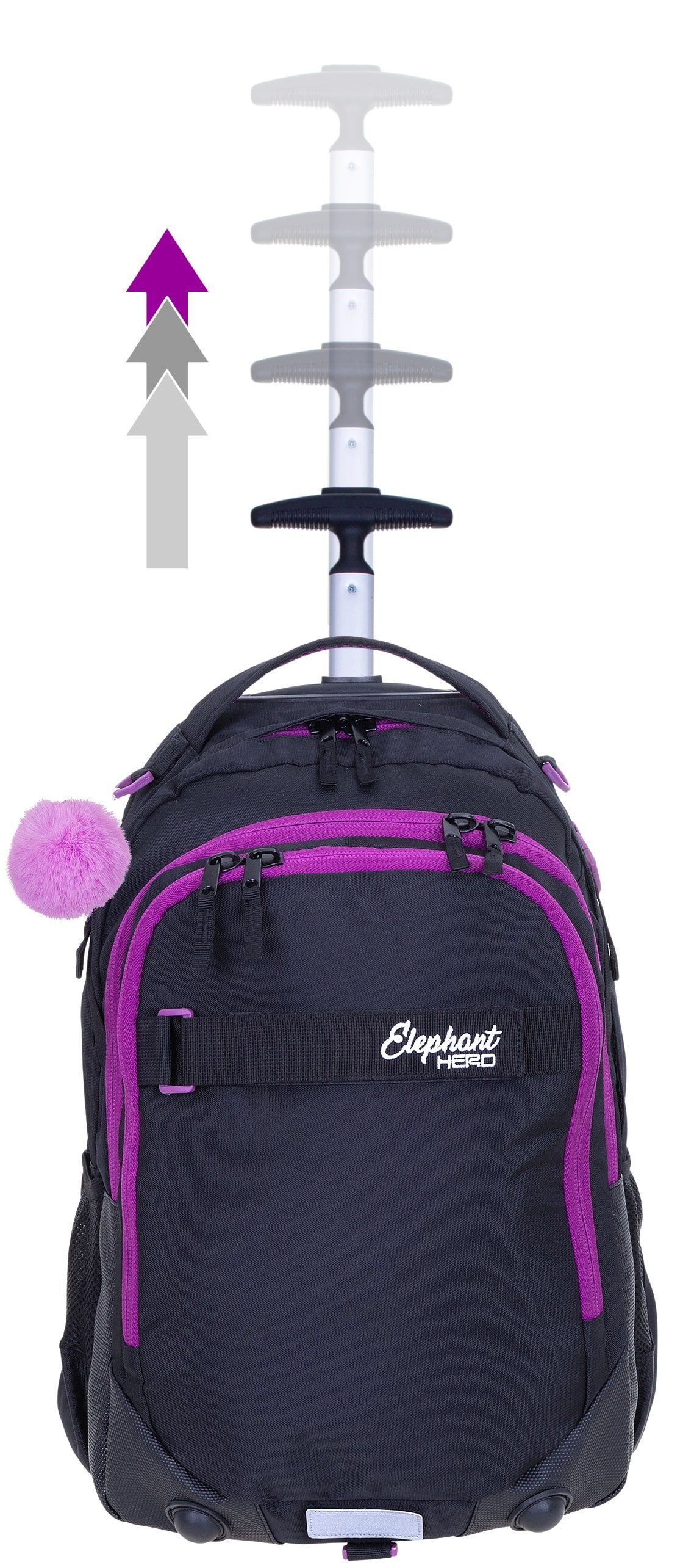 ELEPHANT Schulrucksack Schultrolley Trolley Hero Signature Schulrucksack (3 Teile Set), Rucksacktrolley Schule Rucksack Trolly, Sporttasche, Mäppchen Box +tsm – Bild 4 von 5