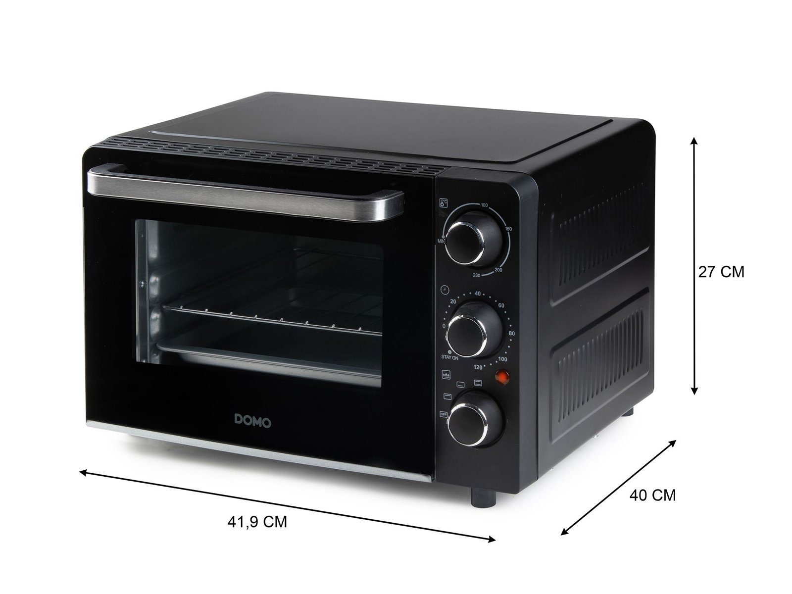 Domo Minibackofen, Tisch-Backofen autark für Toast Pizza-Ofen Mini-Ofen 20L Campingofen