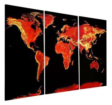 Close Up Leinwandbild Weltkarte auf Leinwand MAPS IN MINUTESÙ - Fire Opal