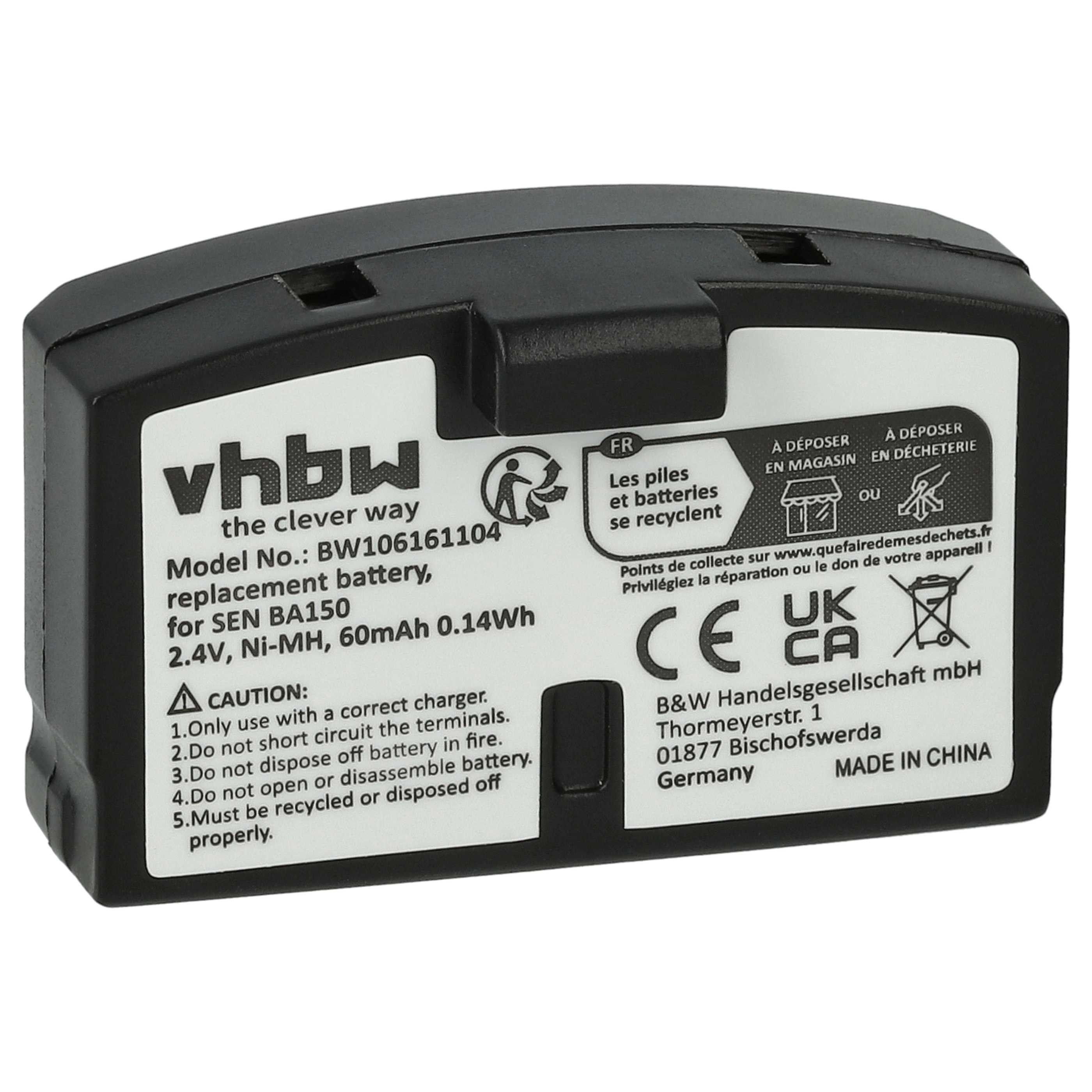 passend für Sennheiser RS 85, RS40, RS60, RS45, RS80, RS 8, RS400, Akku