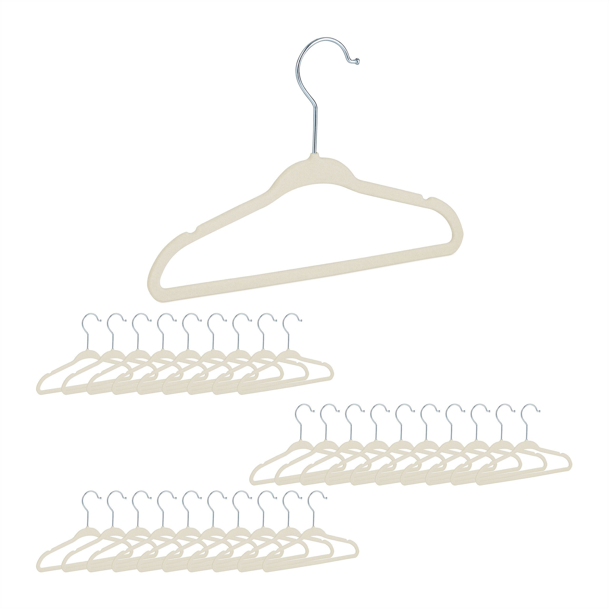 relaxdays Kleiderbügel Kinderkleiderbügel Samt, (30er Set, günstig online kaufen