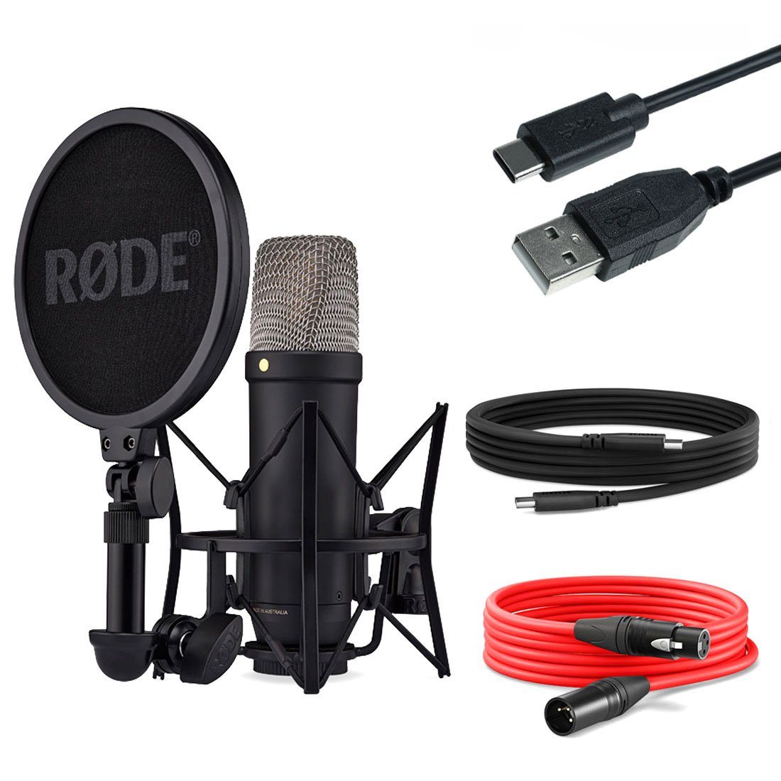 Mikrofon Rode NT1 5th Generation Mikrofon Schwarz + USB-Kabel