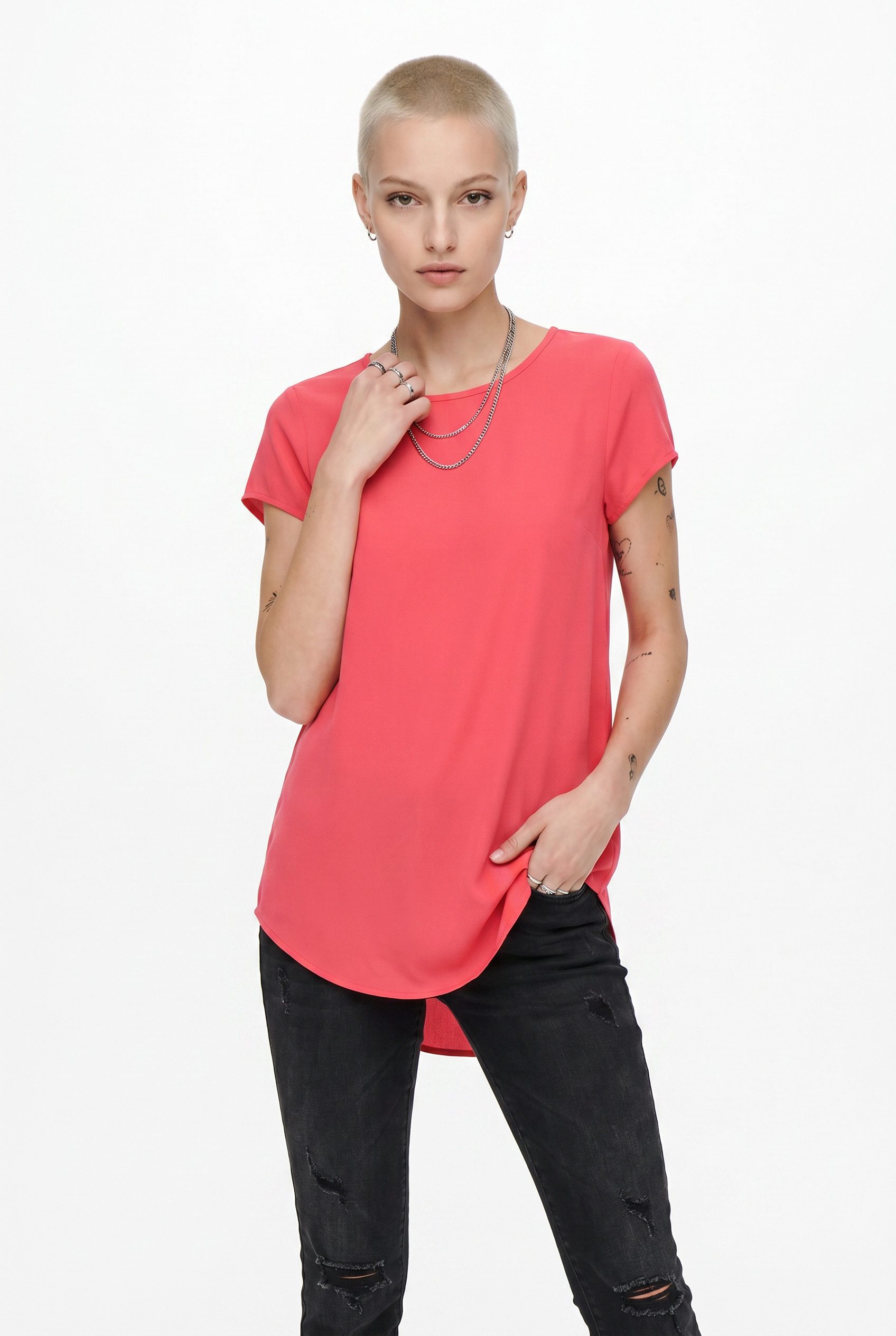 Blusenshirt VMBELLA SS TOP WVN GA NOOS