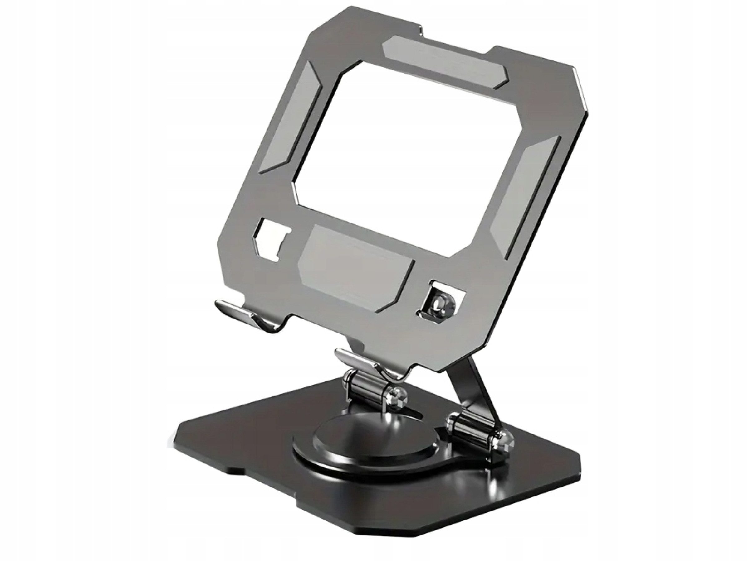 Verkgroup Handy-Halterung Tabletständer 4-16 Zoll verstellbar 360° Drehung Metall Halterung, (bis 16 Zoll, Tabletständer 4-16 Zoll Metall 360° drehbar faltbar, Metall Tabletständer für Smartphones und Tablets mit Standfuß, 360° drehbar, faltbar, verstellbarer Winkel, Metallkonstruktion)