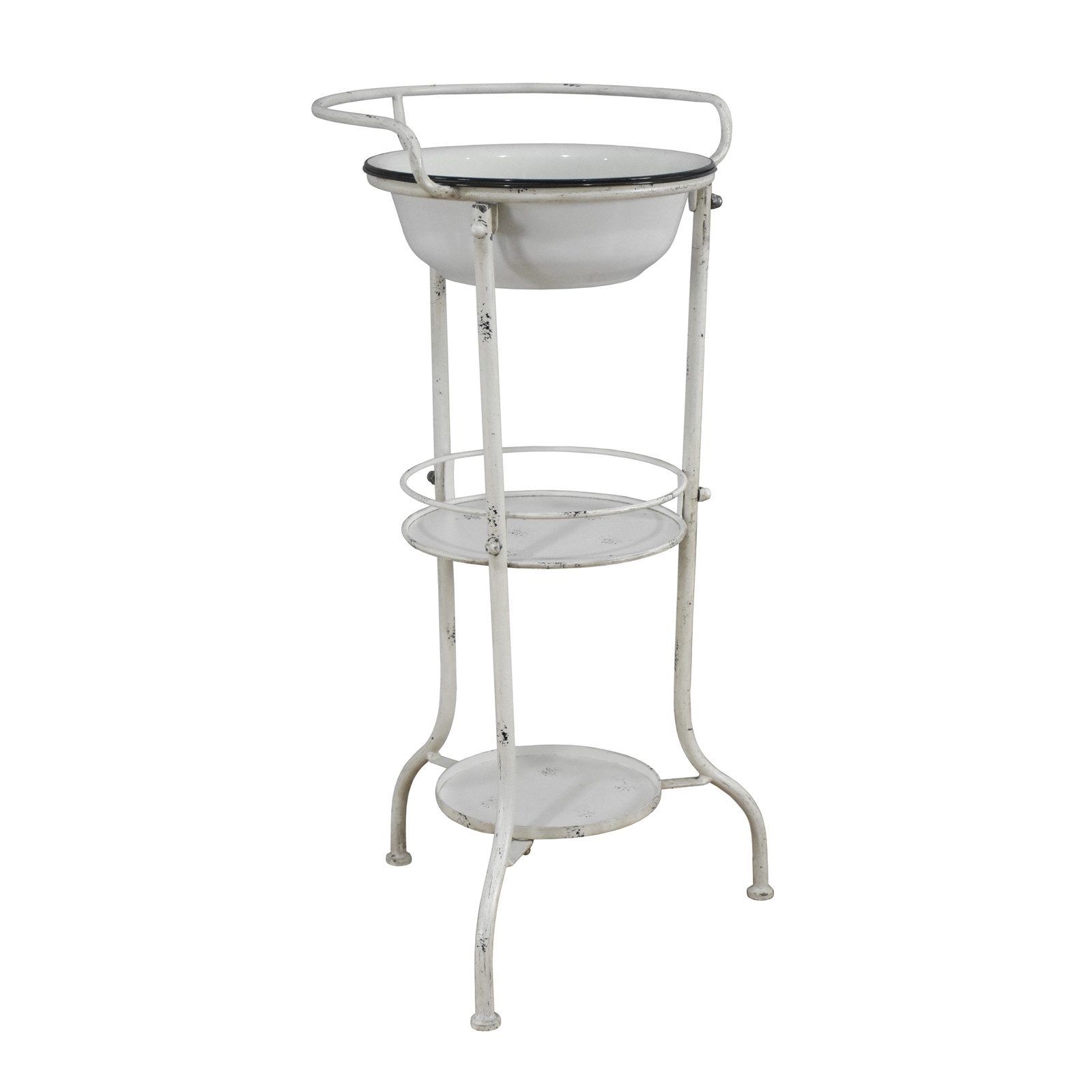 HTI-Line Waschtisch Waschplatz Le Bain (Stück, 1-St., 1 Regal mit 1 Waschschüssel), Shabby Design Vintage Waschschüssel