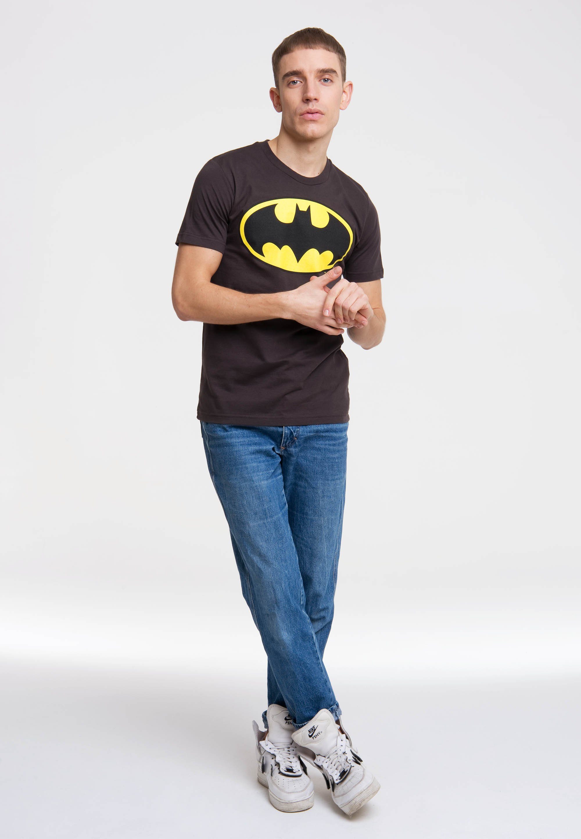 T-Shirt - Frontprint BATMAN mit coolem LOGO LOGOSHIRT