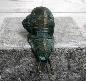 Bronzeskulpturen Skulptur Bronzefigur grüne Schnecke