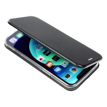 König Design Handyhülle Apple iPhone 13 Pro Max, Apple iPhone 13 Pro Max Tasche Handy Hülle Schutz-Cover Flip-Case mit Kartenfach Schwarz