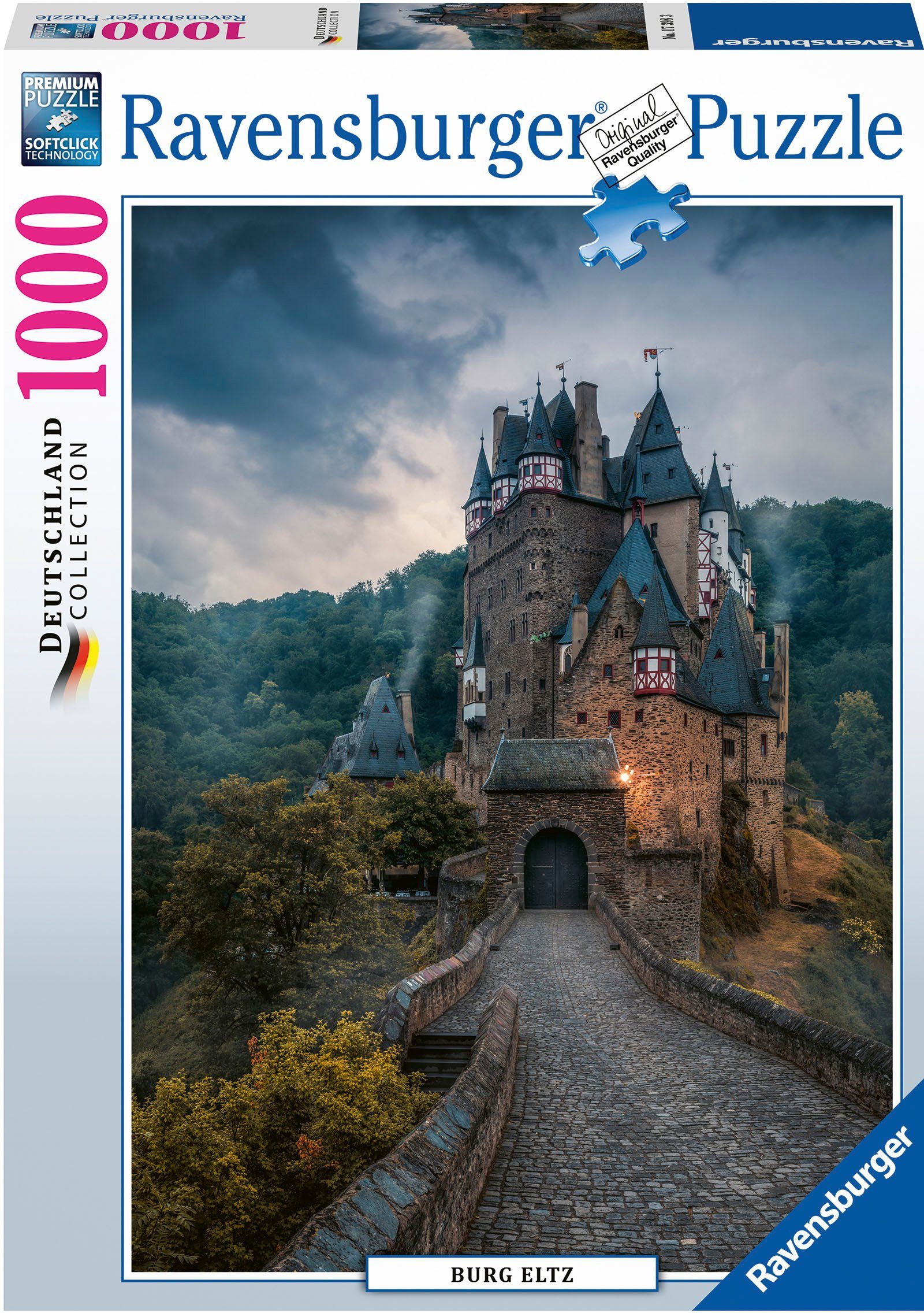 Ravensburger Puzzle Burg Eltz, 1000 Puzzleteile, Made in Germany; FSC® -  schützt Wald - weltweit, 1000 Teile Ravensburger Puzzle Burg Eltz 17398
