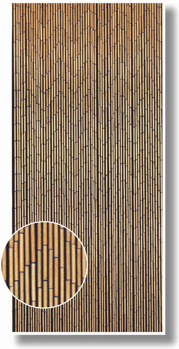 CONACORD Türvorhang Decona Saigon Dekovorhang beige, Hakenaufhängung, halbtransparent, 90 x 200 cm, Bambus - blickdicht dank hoher Stranganzahl