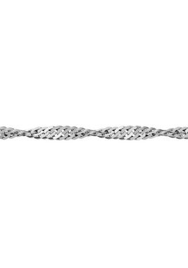 Firetti Fußkette mit Anhänger Schmuck Geschenk Silber 925 Körperschmuck Herz+LIEBE Singapurkette, mit Zirkonia (synth)