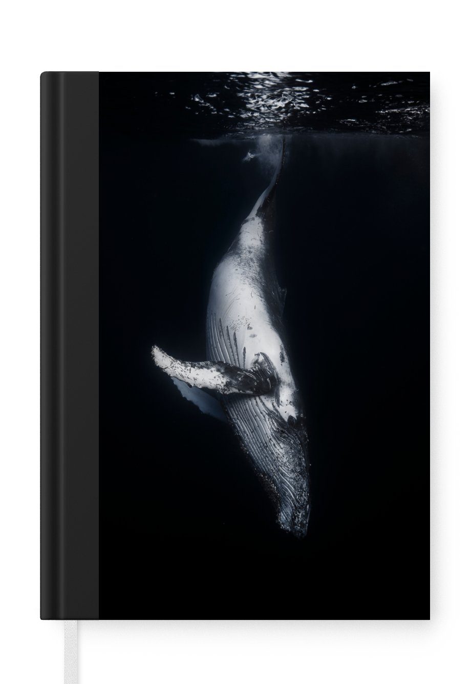 MuchoWow Notizbuch Wale - Meerestiere - Meer - Natur, Journal, Merkzettel, Tagebuch, Notizheft, A5, 98 Seiten, Haushaltsbuch