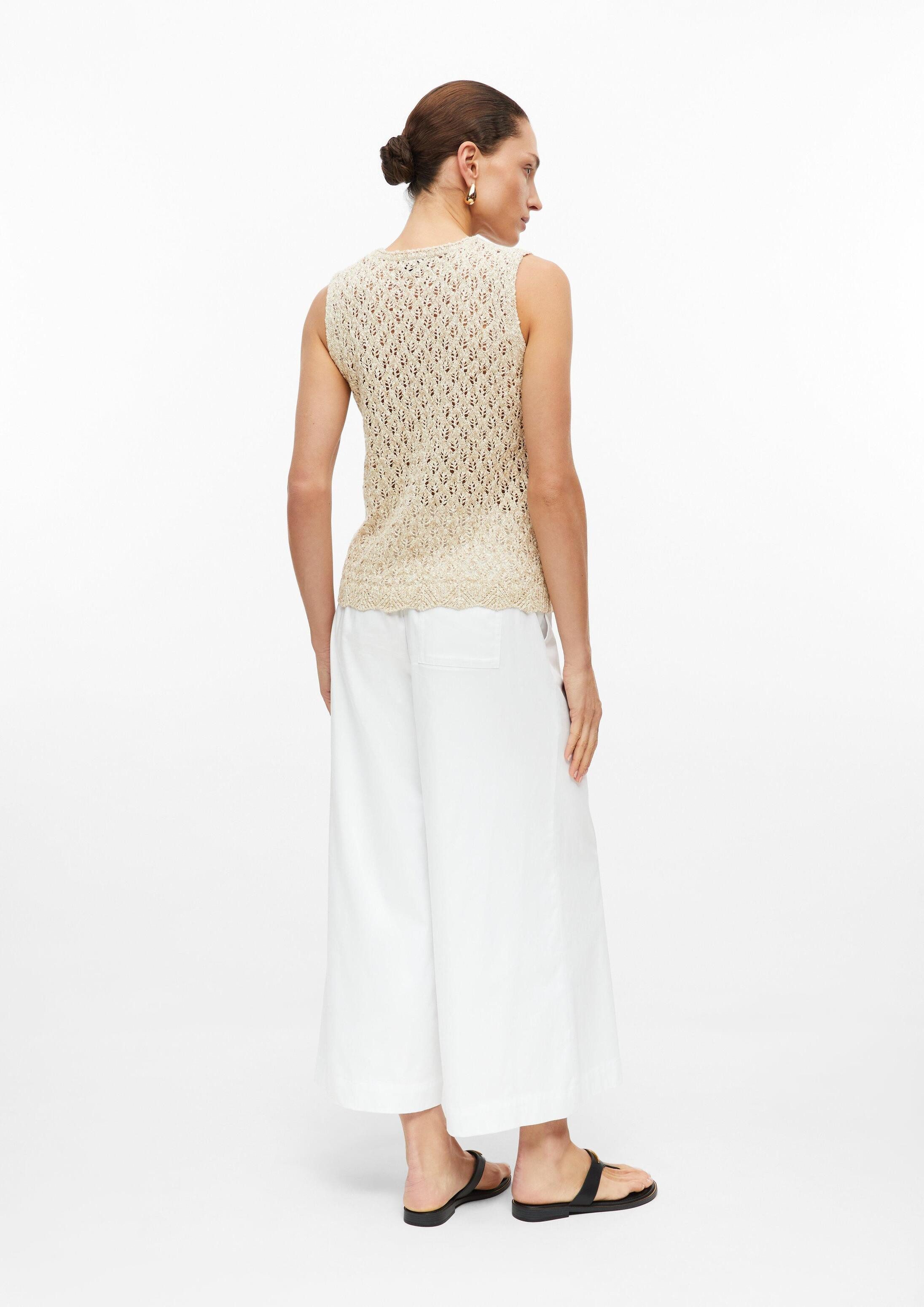 s.Oliver Rundhalspullover Strickpullunder Stricktop mit Ajourmuster
