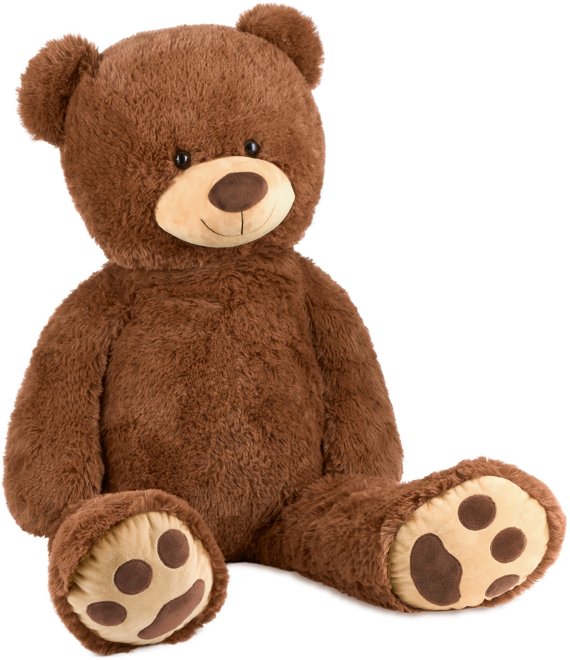 BRUBAKER Kuscheltier XXL Teddybär 100 cm groß - Braun (1-St), großer Teddy Bär, Stofftier Plüschtier