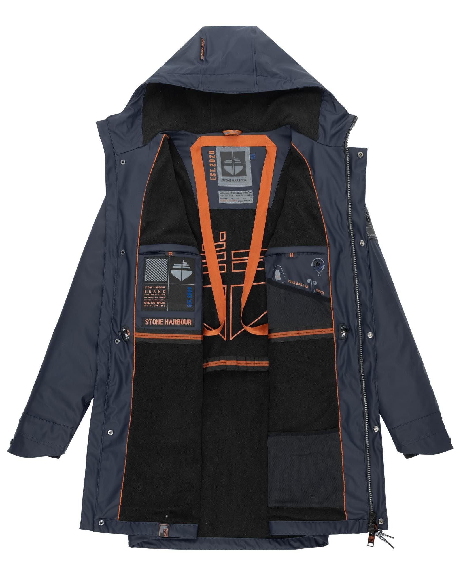 Stone Harbour Regenmantel Verdaan Wasserdichter Regenparka mit Fleece-Innenfutter