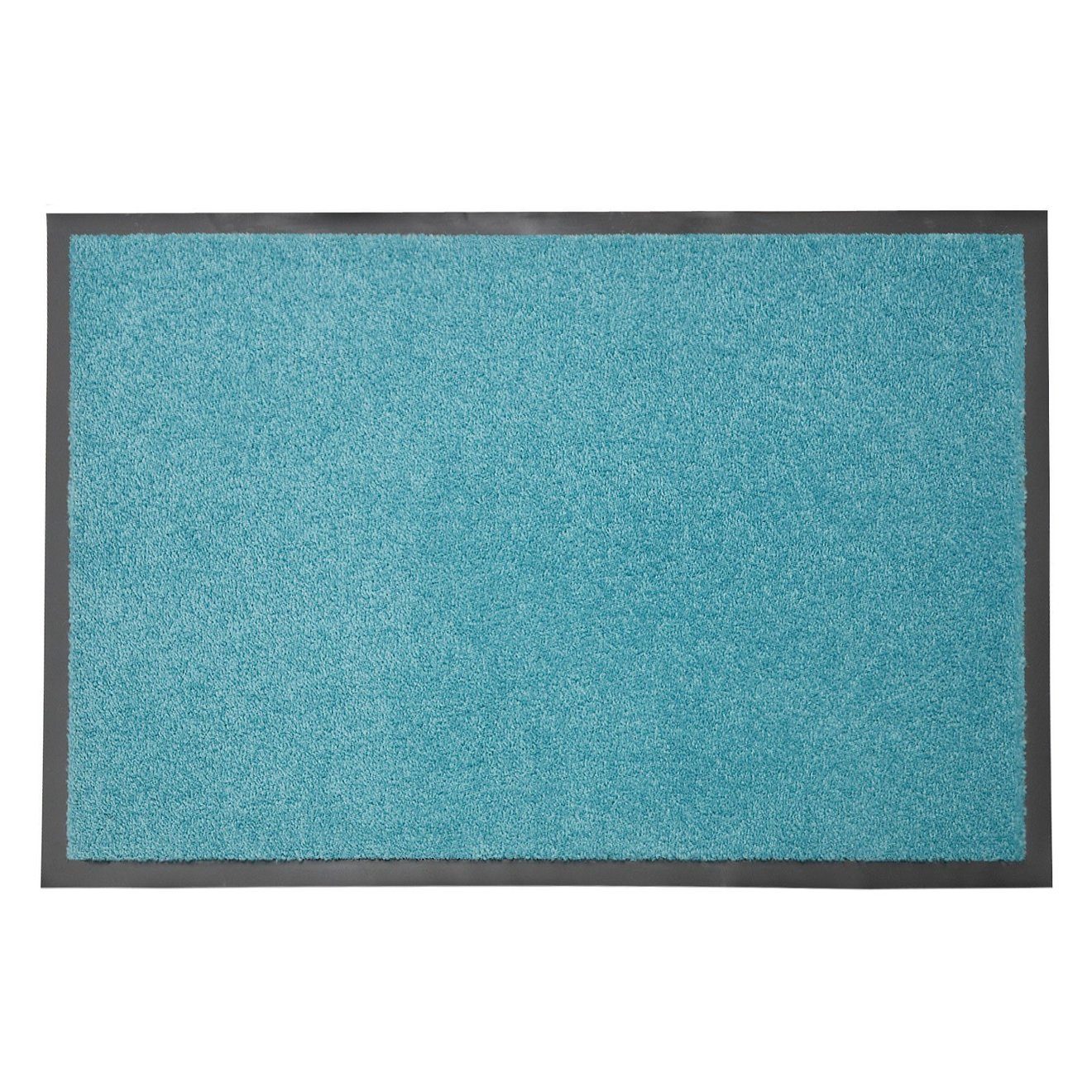 Fußmatte Sauberlaufmatte Dublin, Farben geeignet Fußbodenheizung waschbar, mm, Türkis 7 rechteckig, Höhe: Größen, viele für & Karat