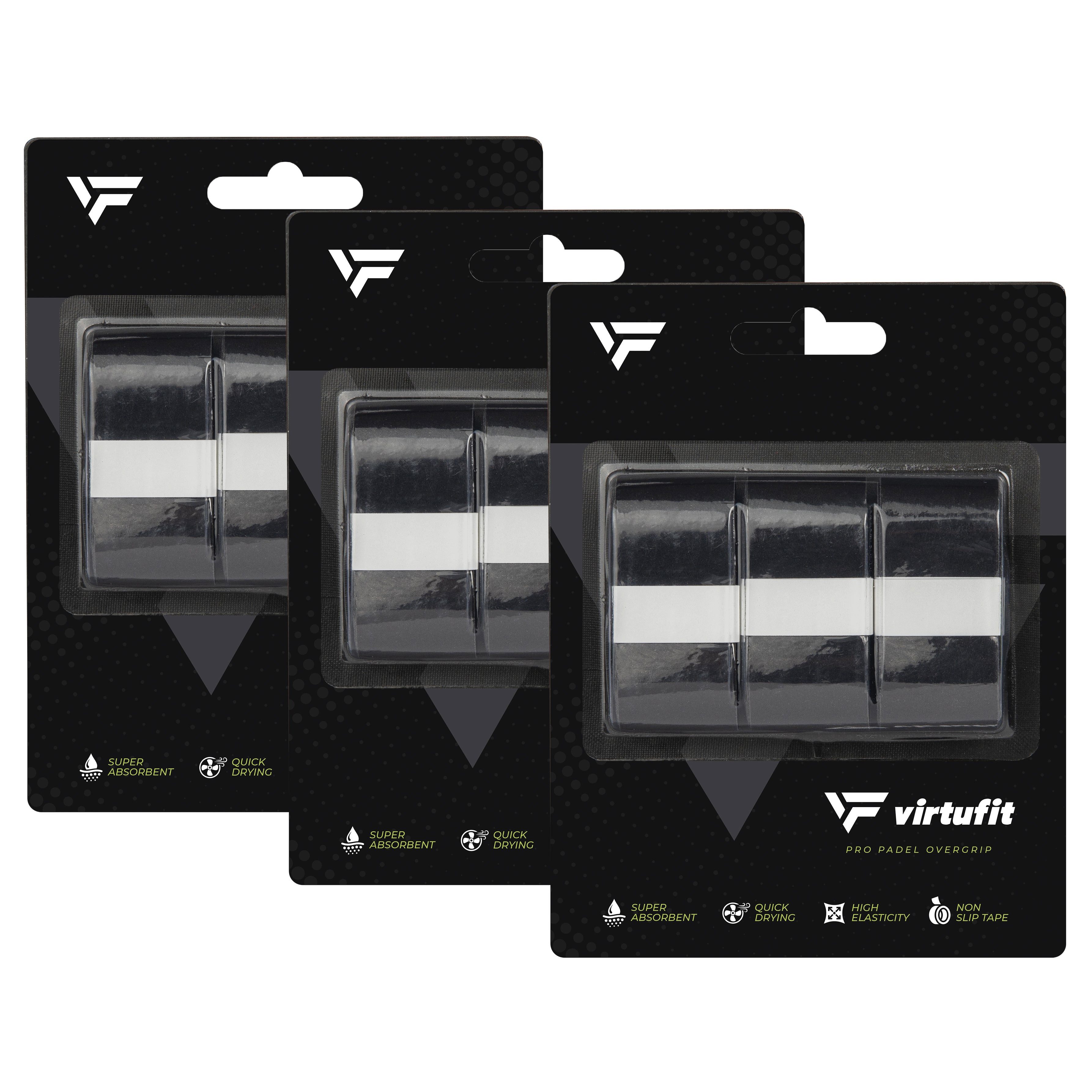 VirtuFit Griffband VirtuFit Pro Padel Übergriffbander - Schwarz - 9 Stück
