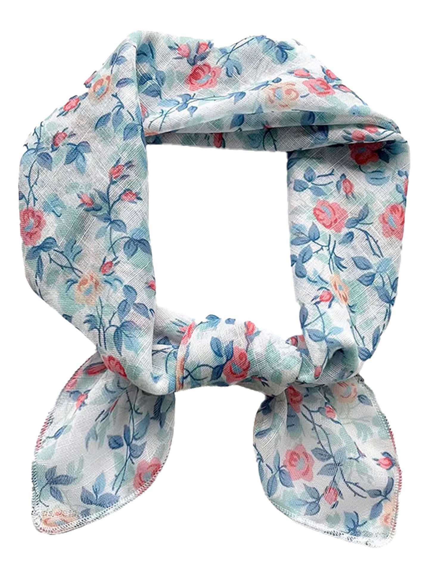 Moschen-Bayern Nickituch Halstuch Damen klein Nickituch Sommer Baumwolle Blau Violett