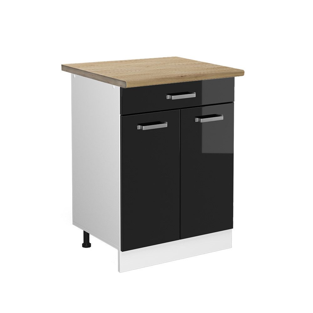 Vicco Unterschrank R-Line, Schwarz Hochglanz/Weiß, 60 günstig online kaufen
